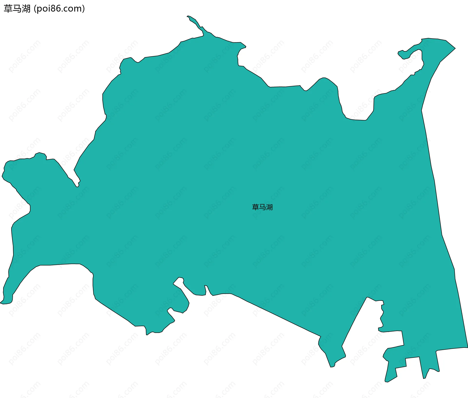 草马湖边界地图