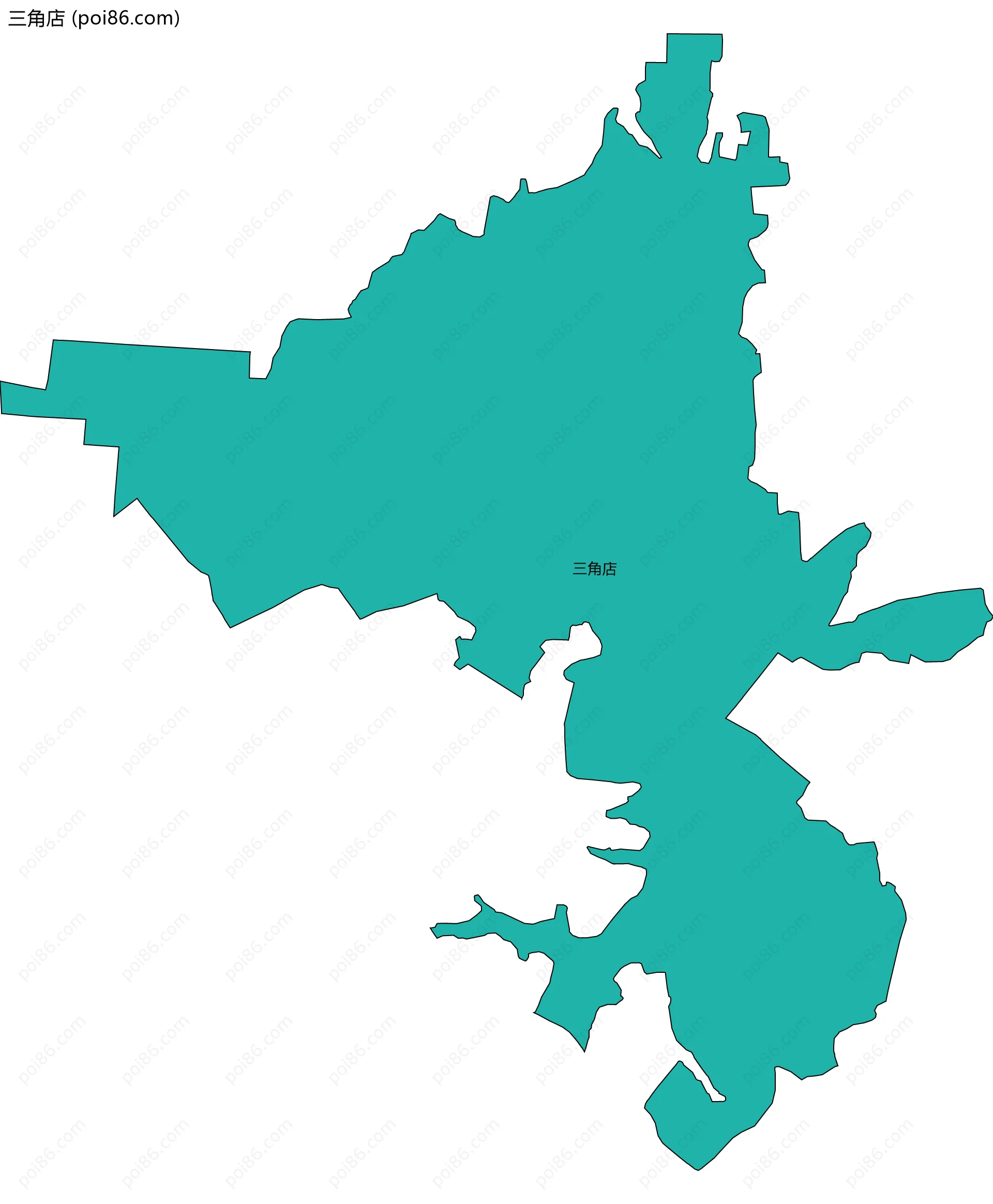 三角店边界地图