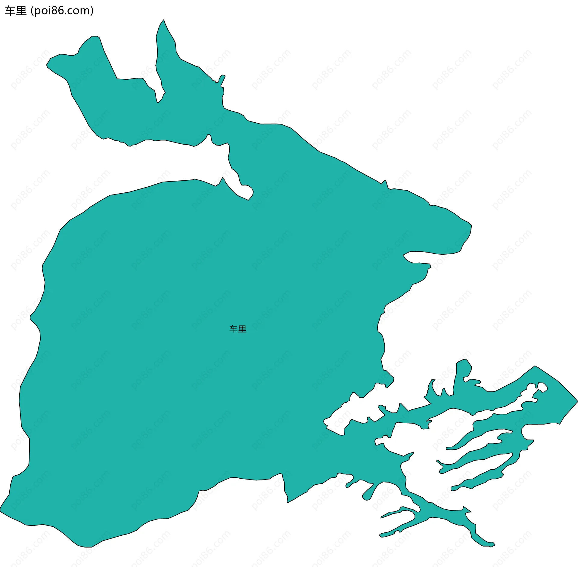车里边界地图
