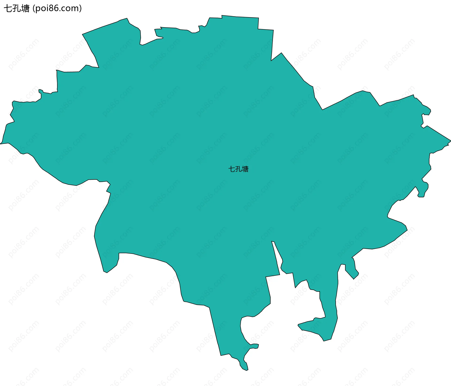 七孔塘边界地图