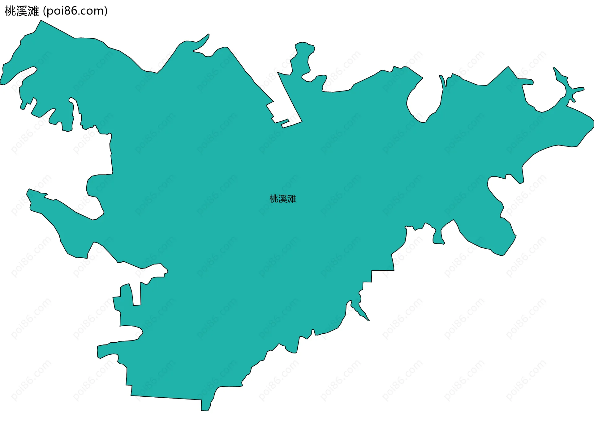 桃溪滩边界地图