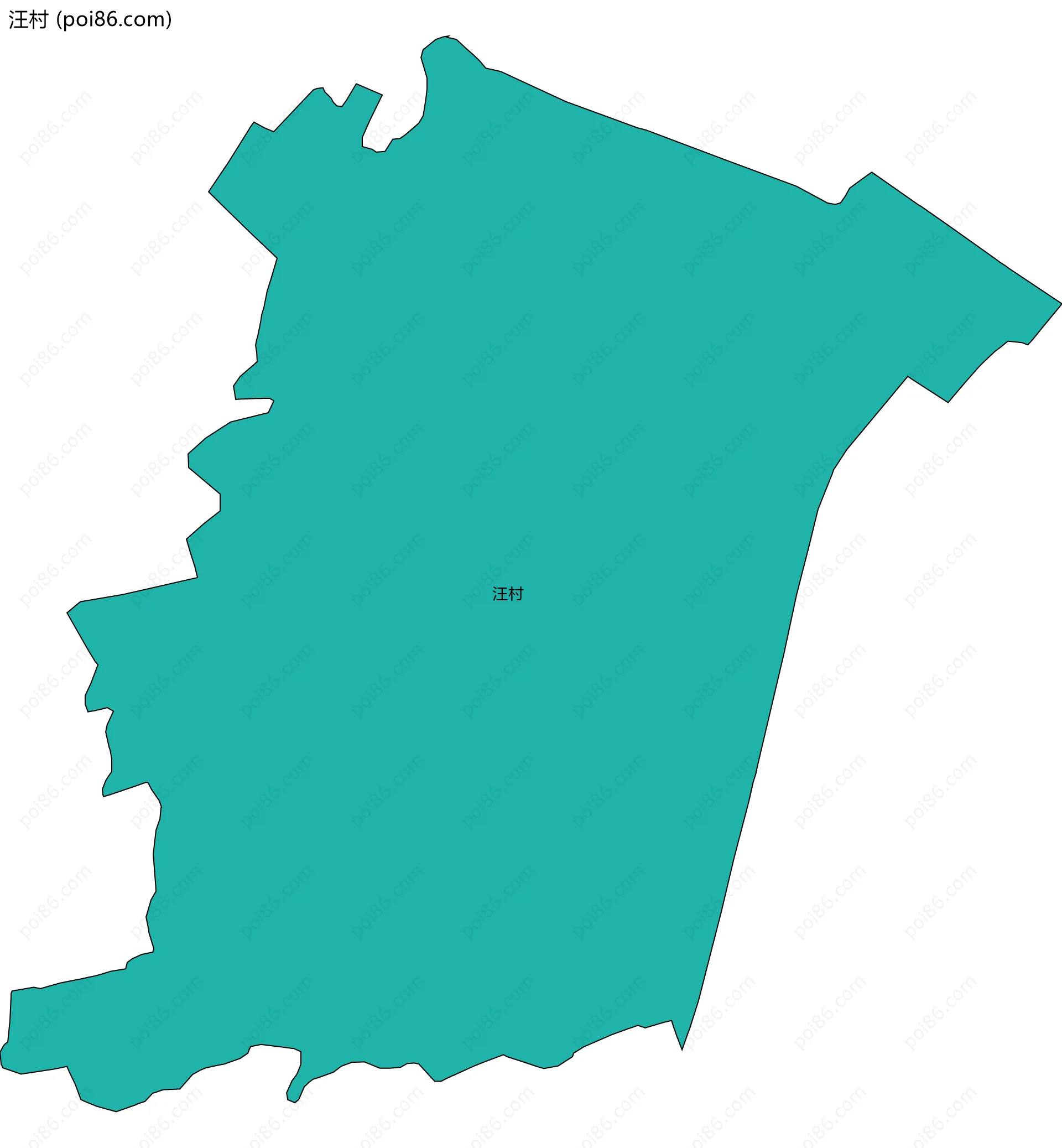 汪村边界地图