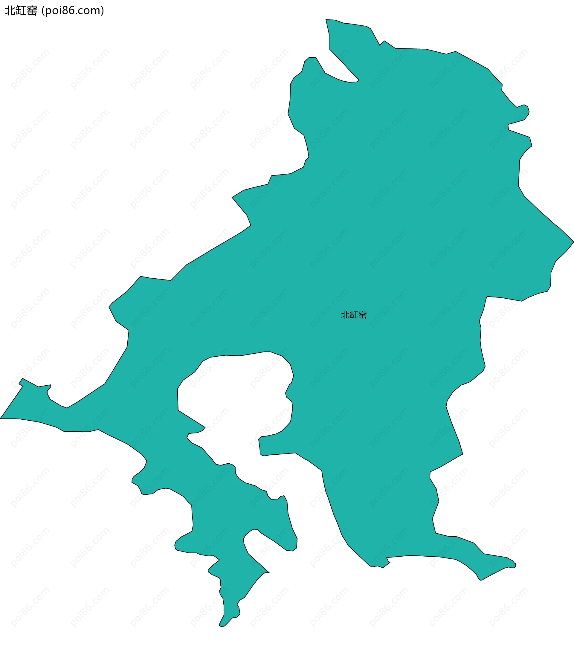 北缸窑边界地图