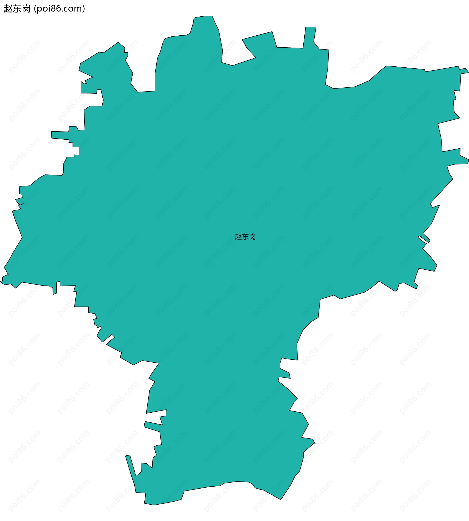 赵东岗边界地图