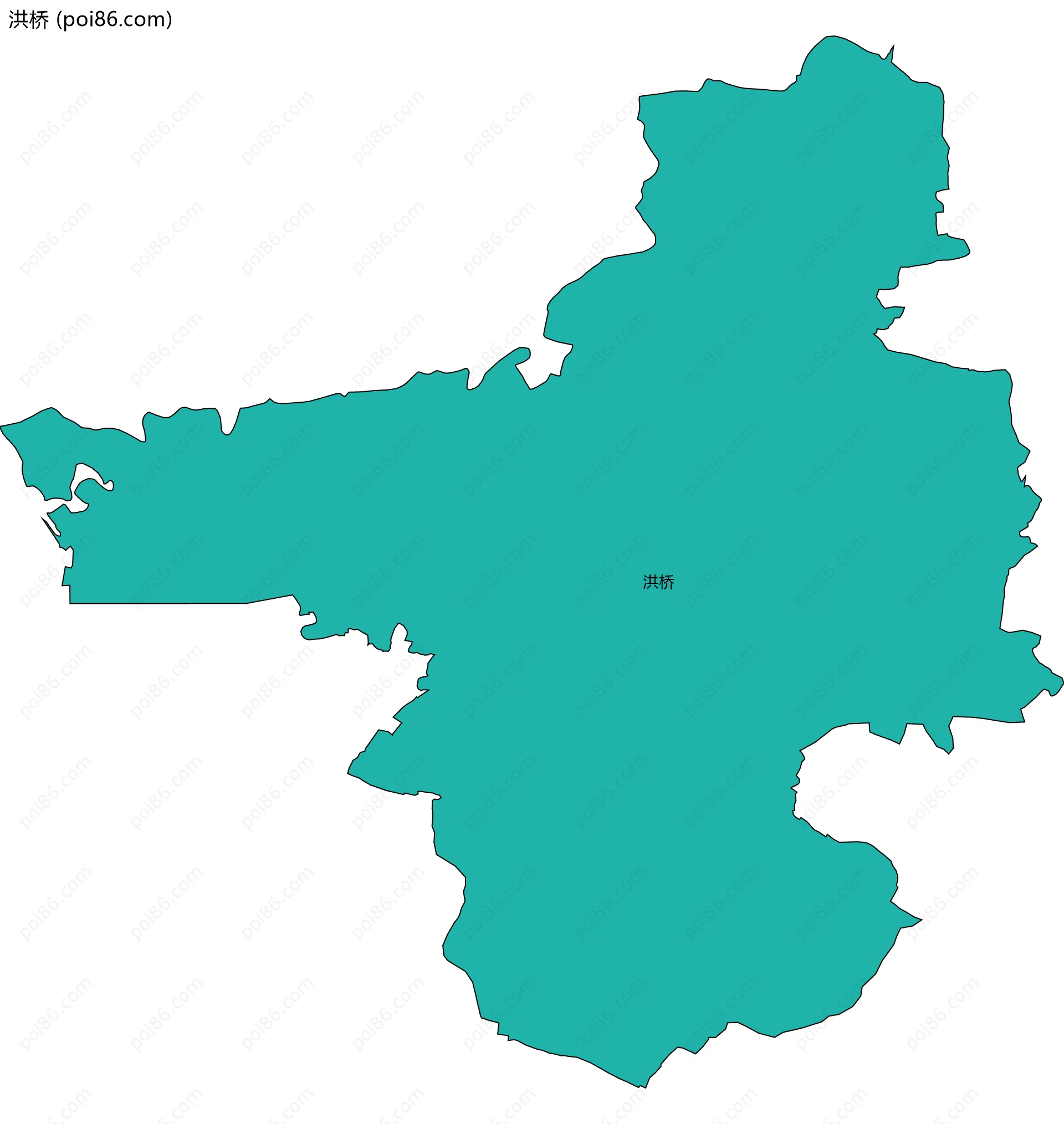 洪桥边界地图