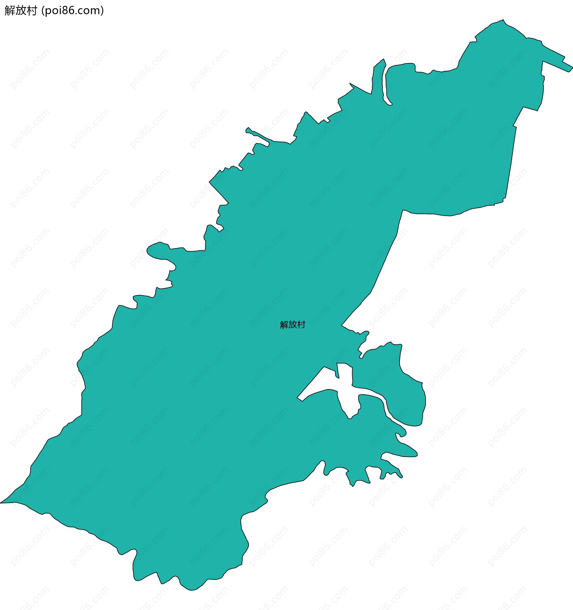 解放村边界地图