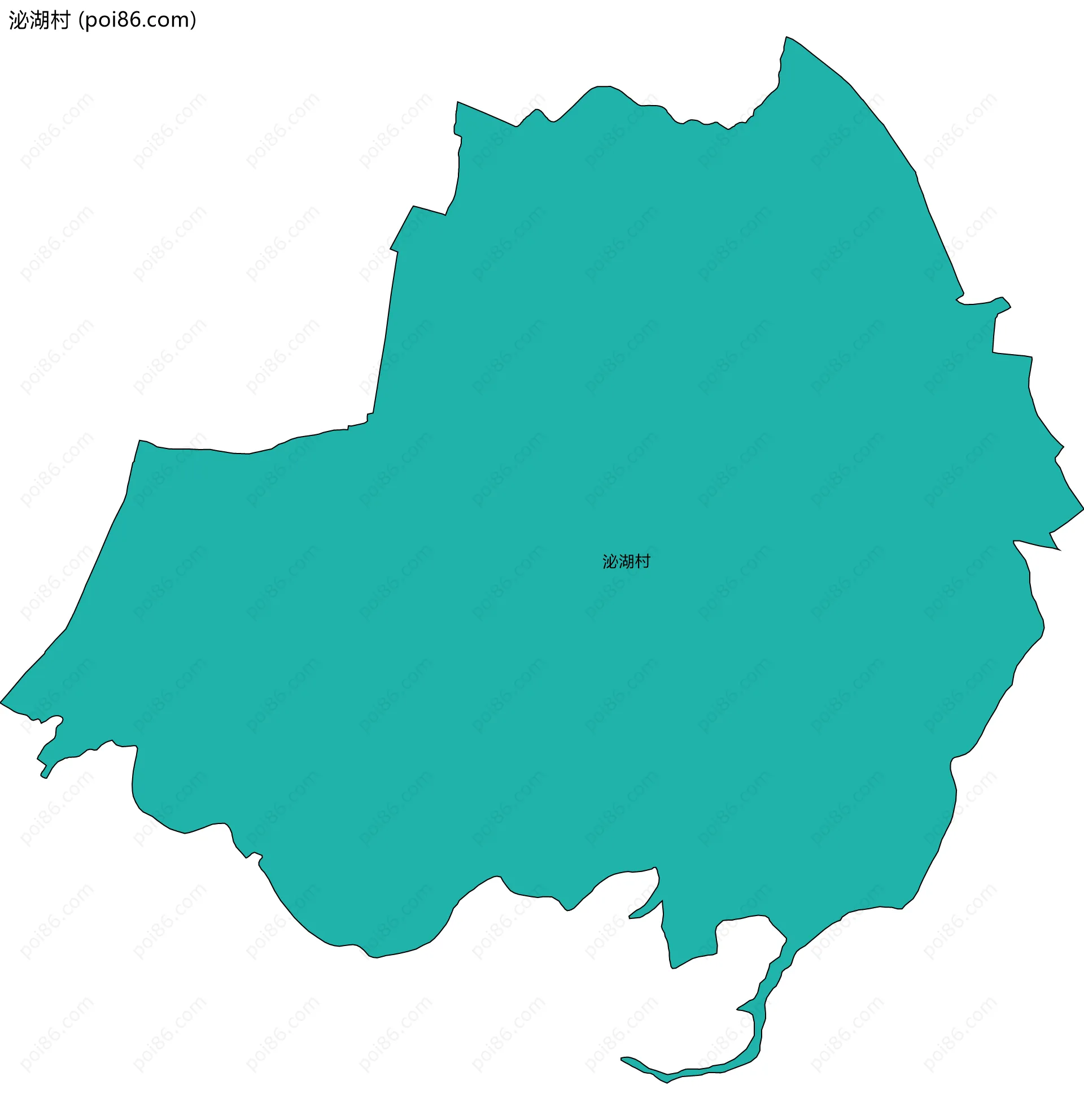 泌湖村边界地图