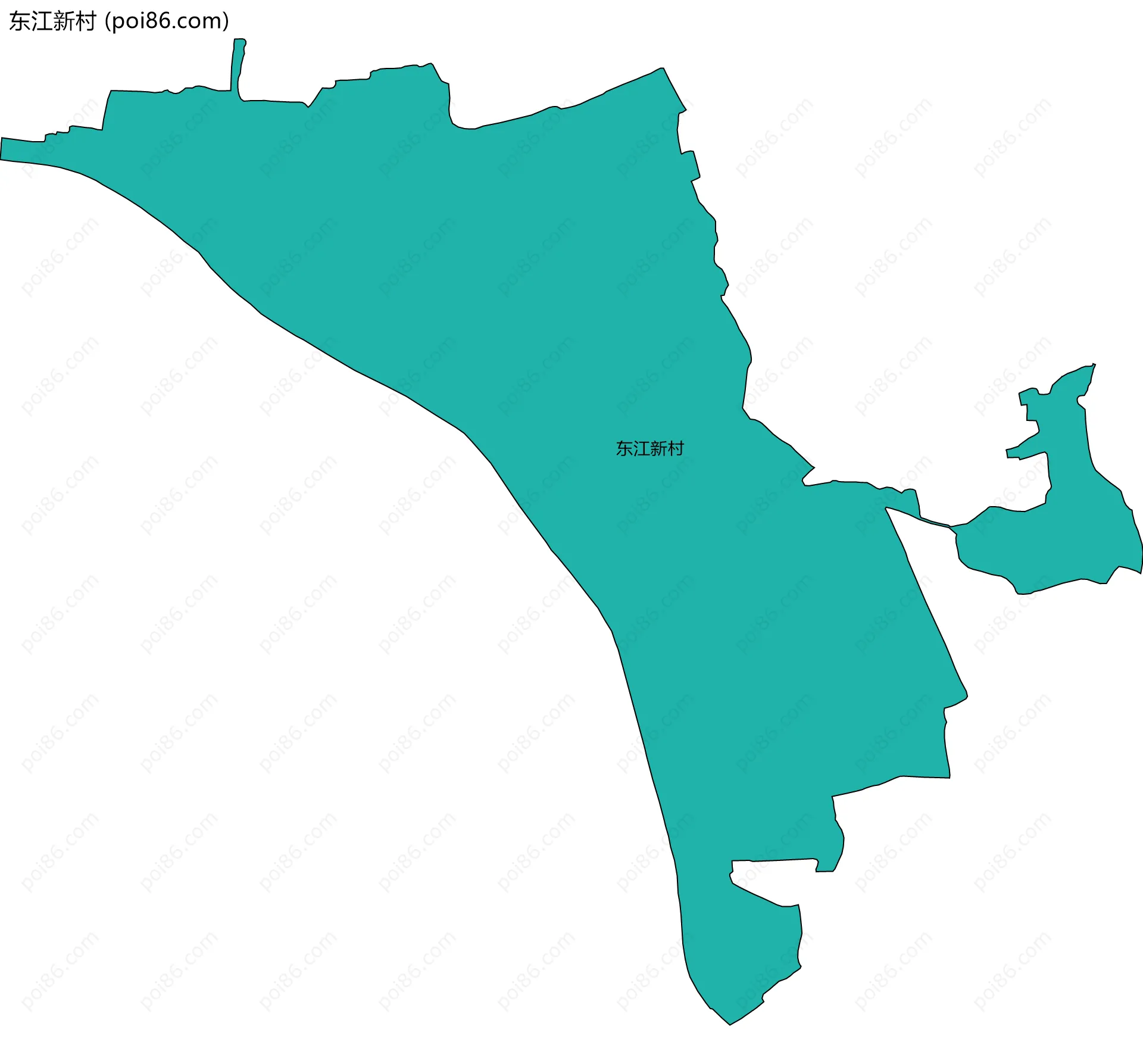 东江新村边界地图