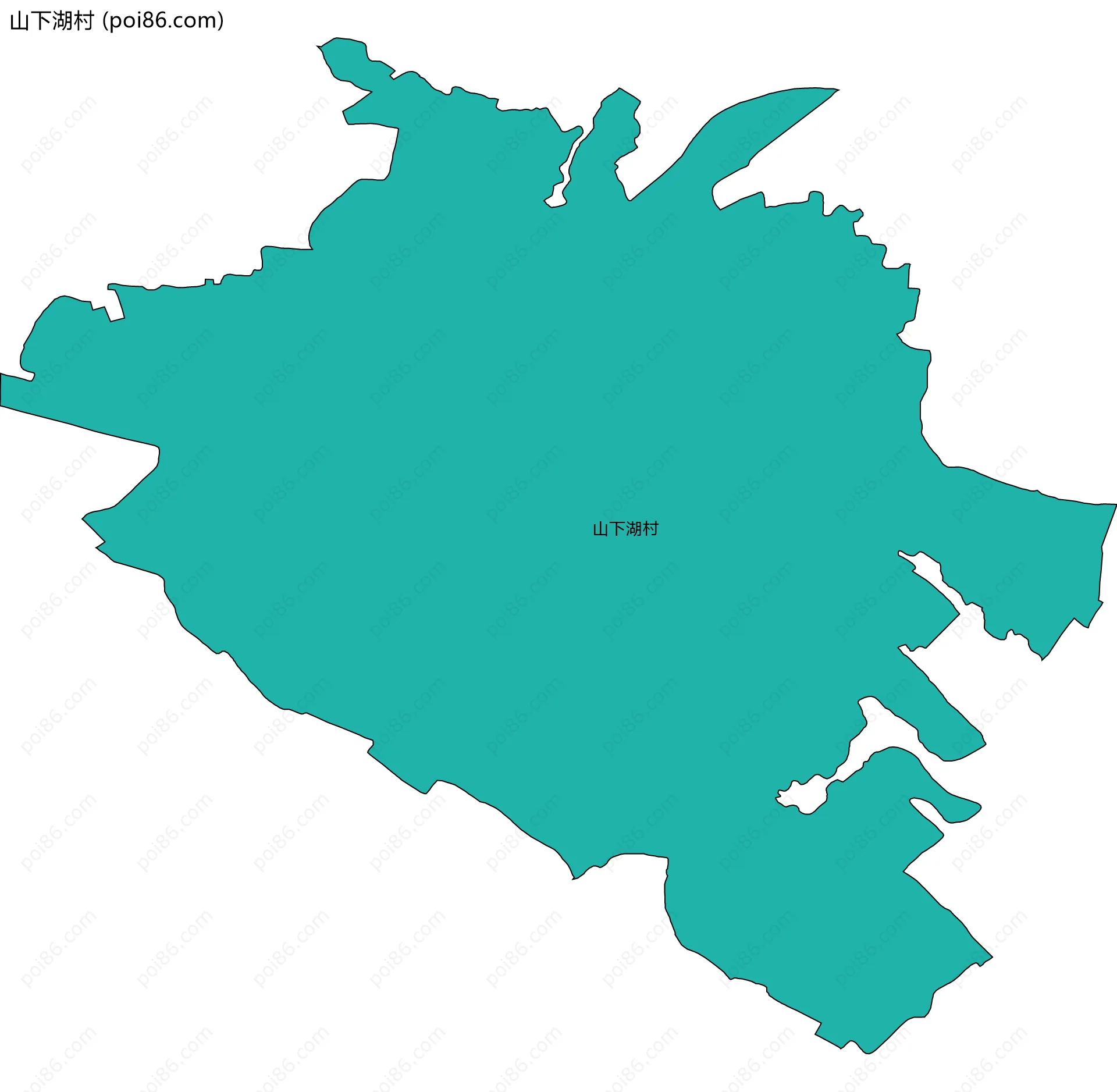 山下湖村边界地图