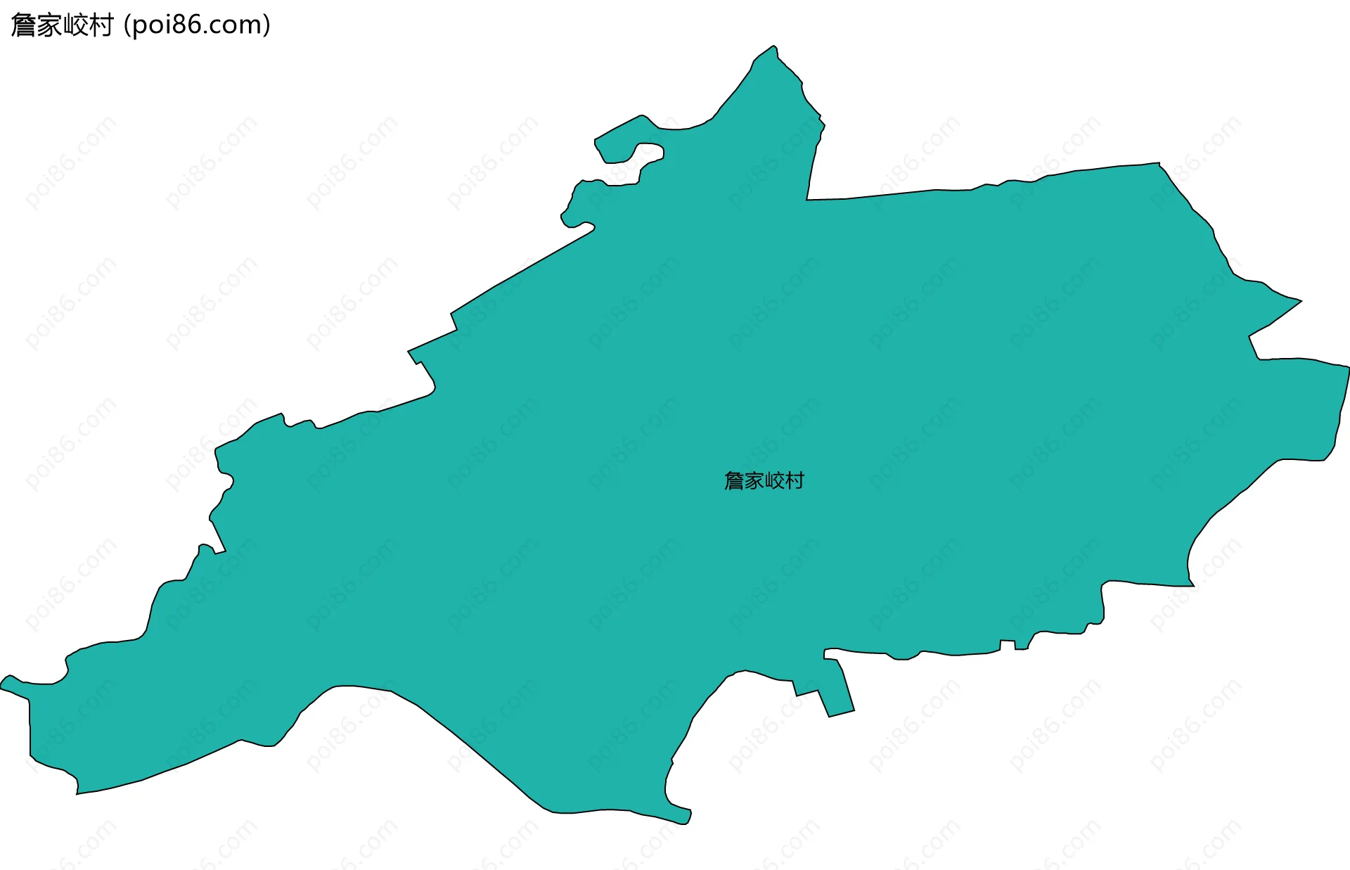 詹家峧村边界地图