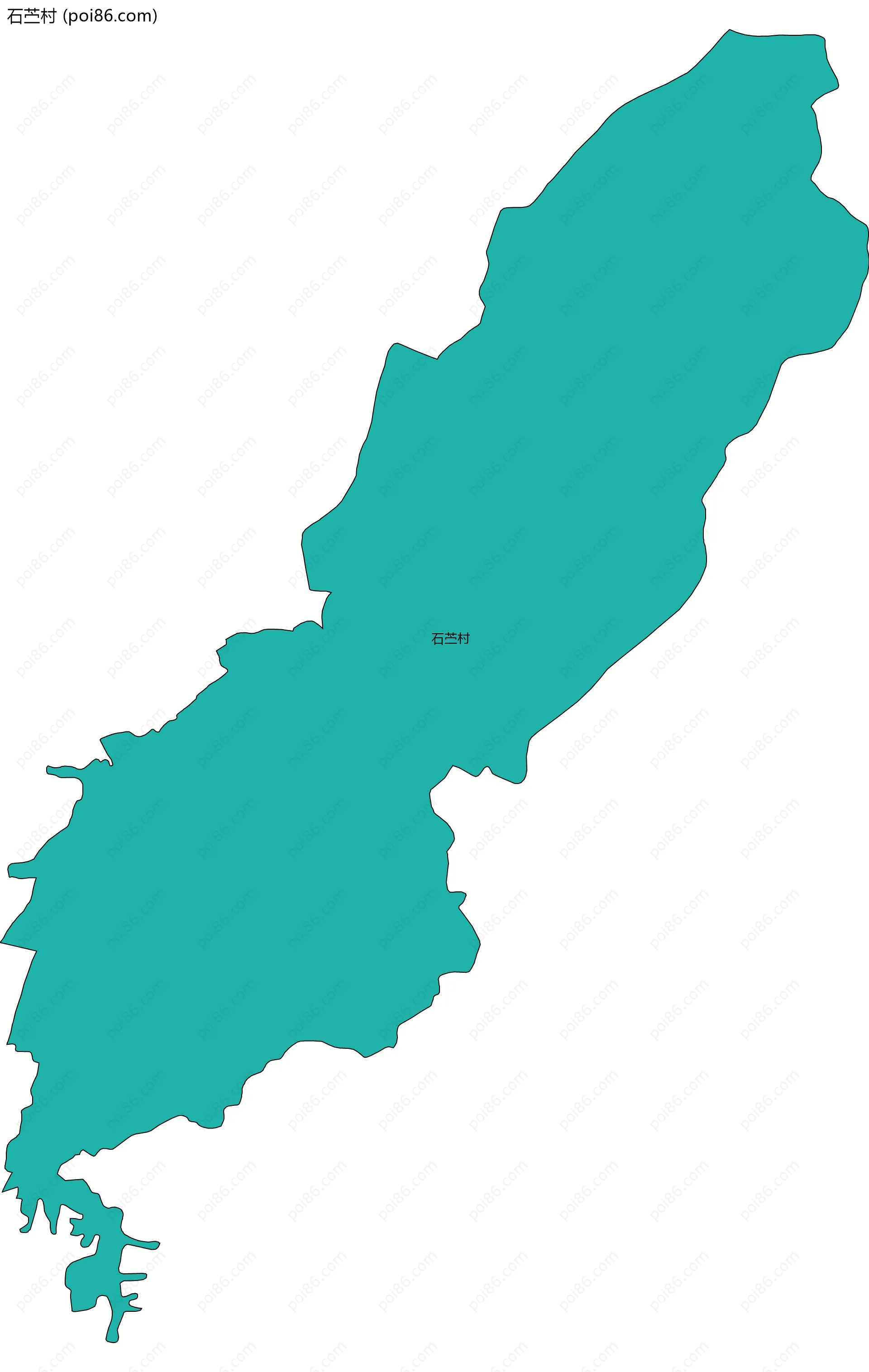 石苎村边界地图