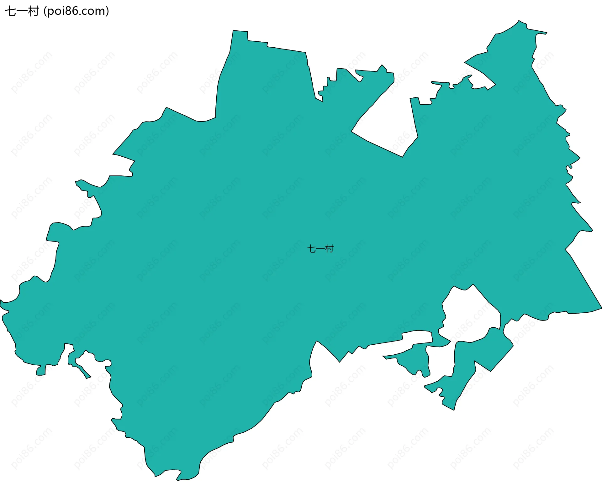 七一村边界地图