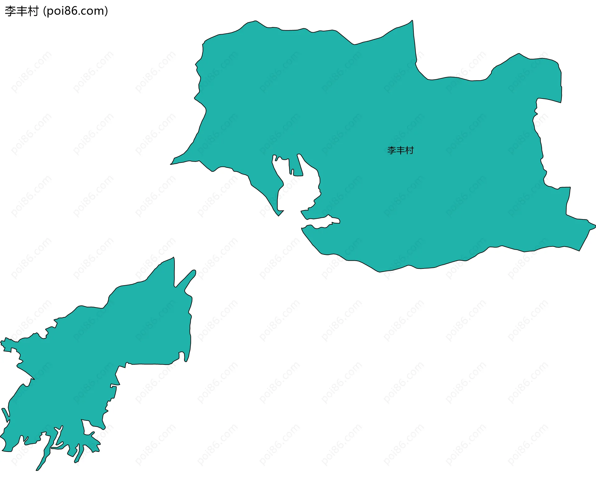 李丰村边界地图