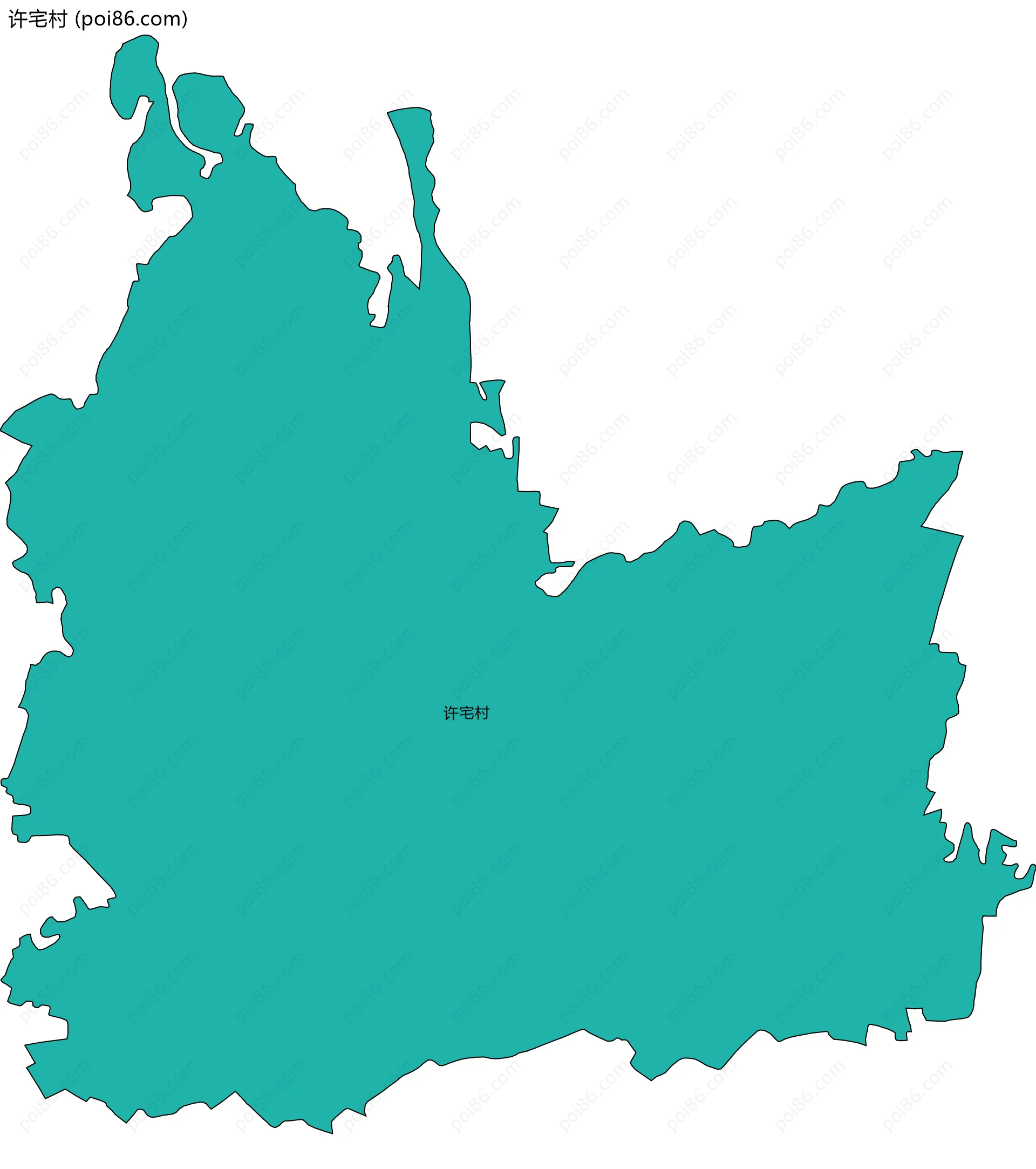 许宅村边界地图