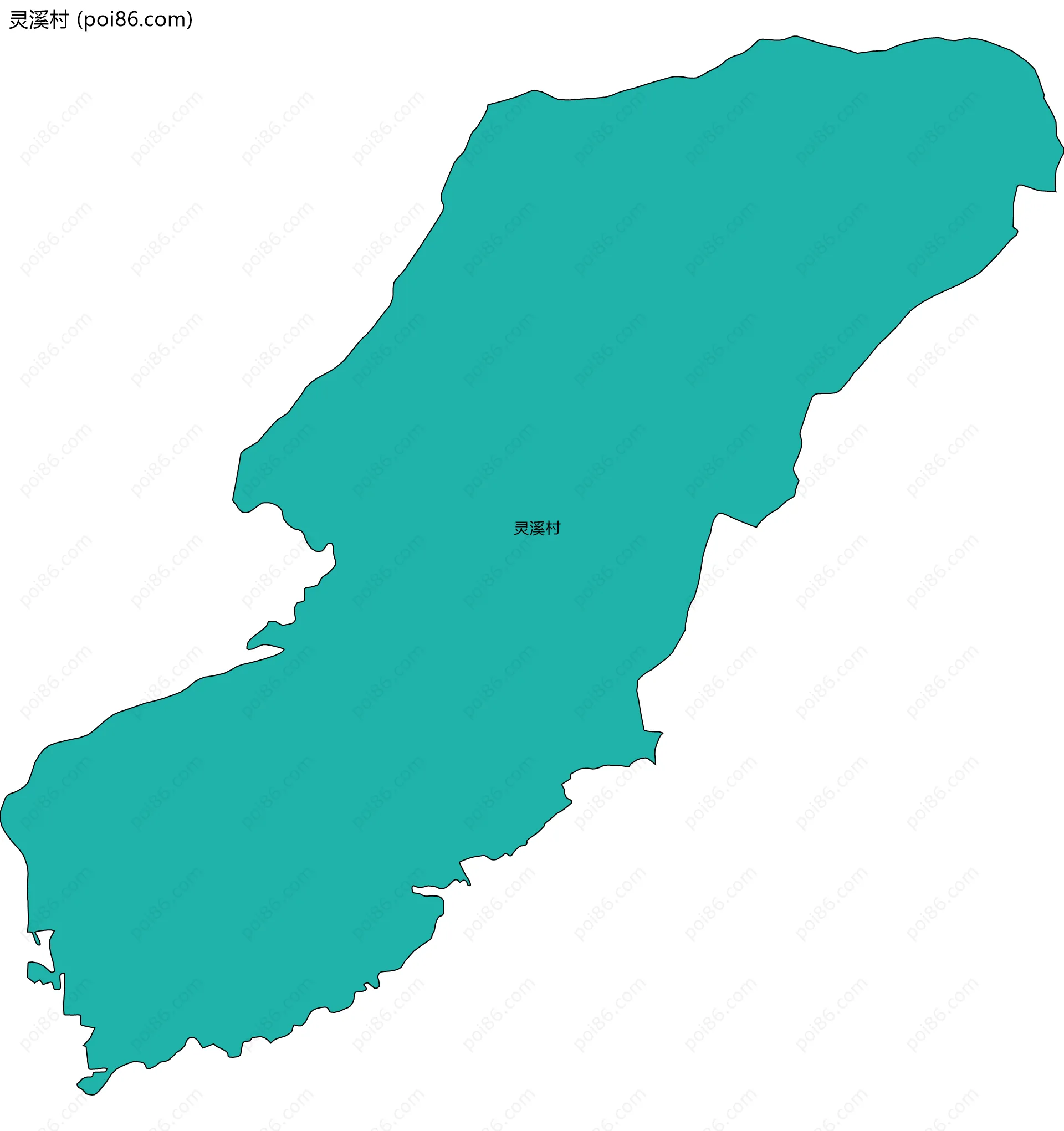 灵溪村边界地图