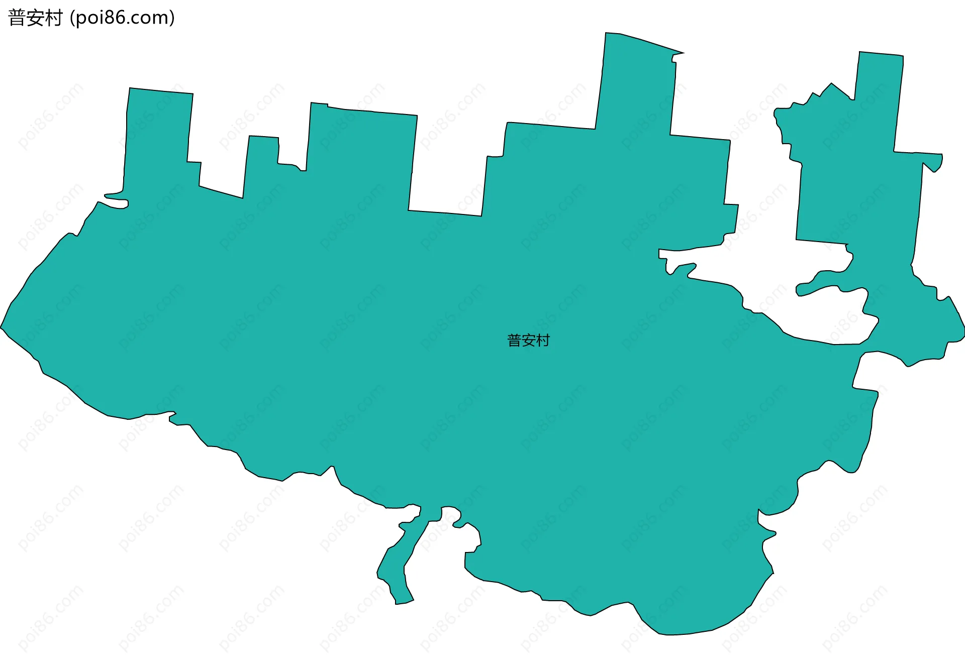 普安村边界地图