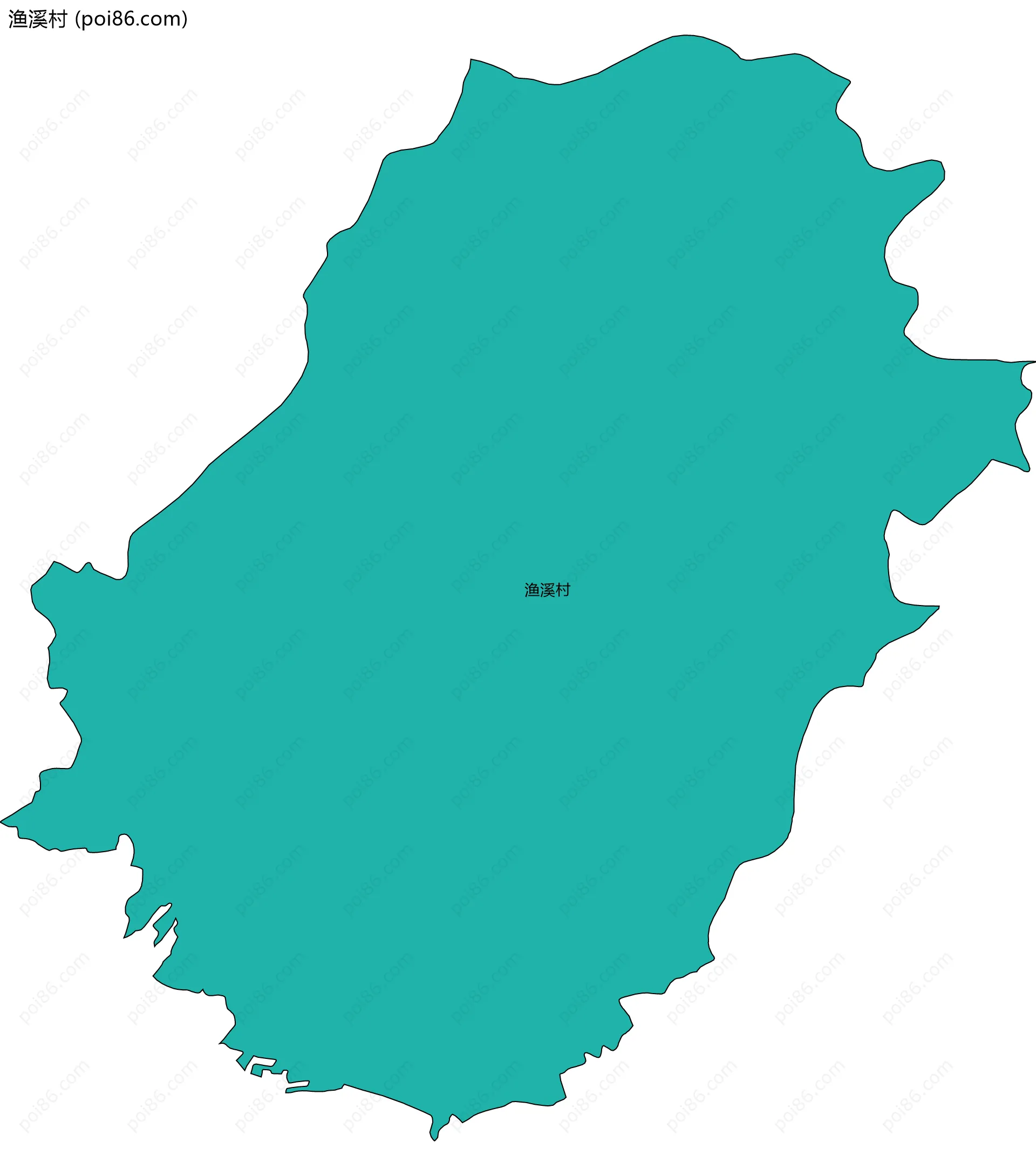 渔溪村边界地图