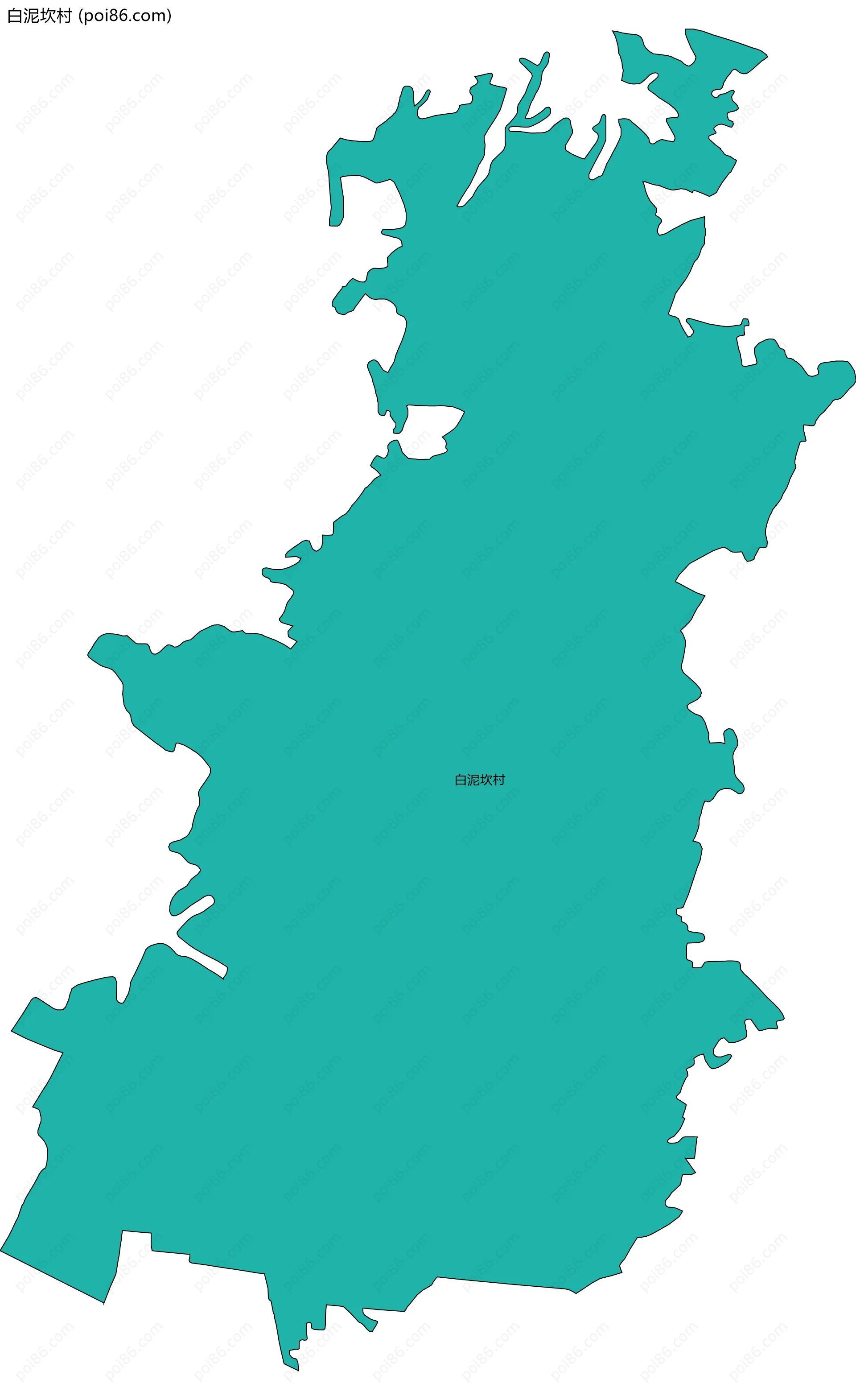 白泥坎村边界地图