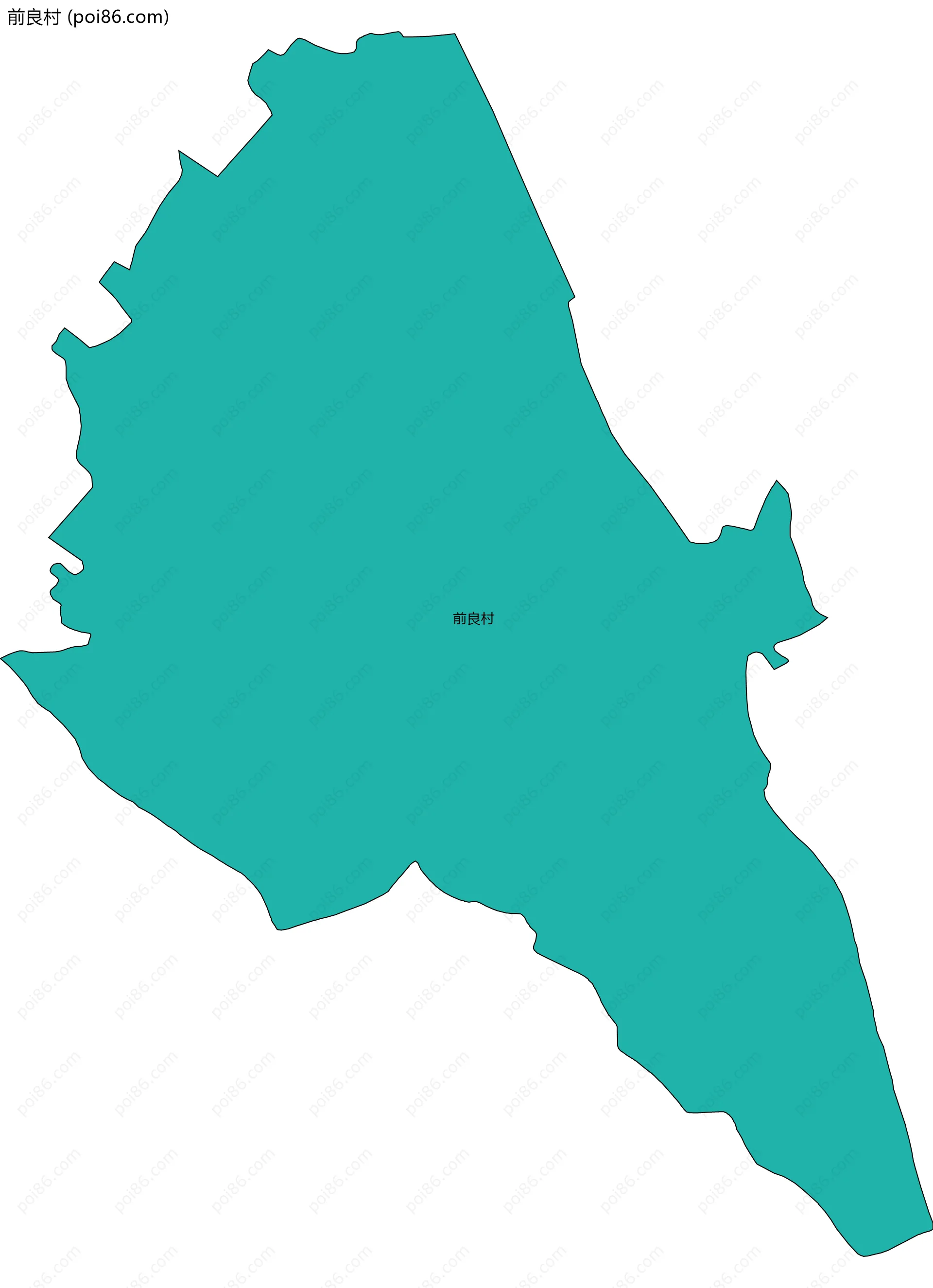 前良村边界地图