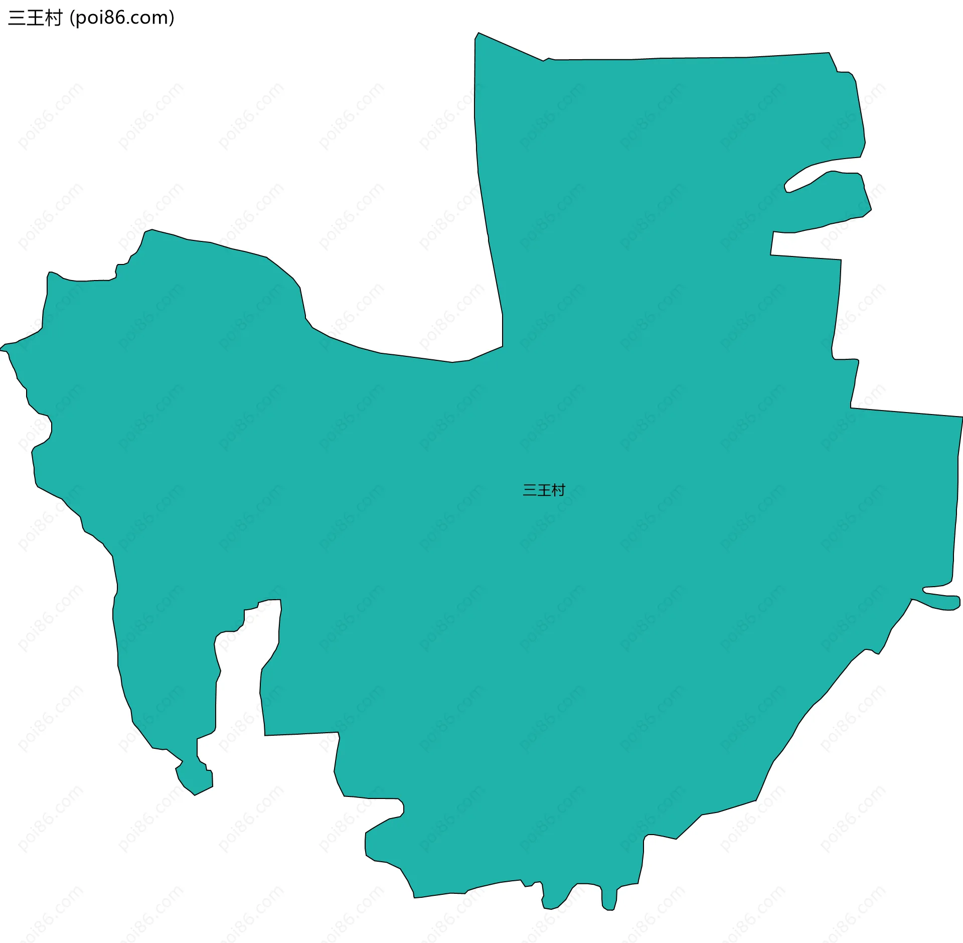 三王村边界地图