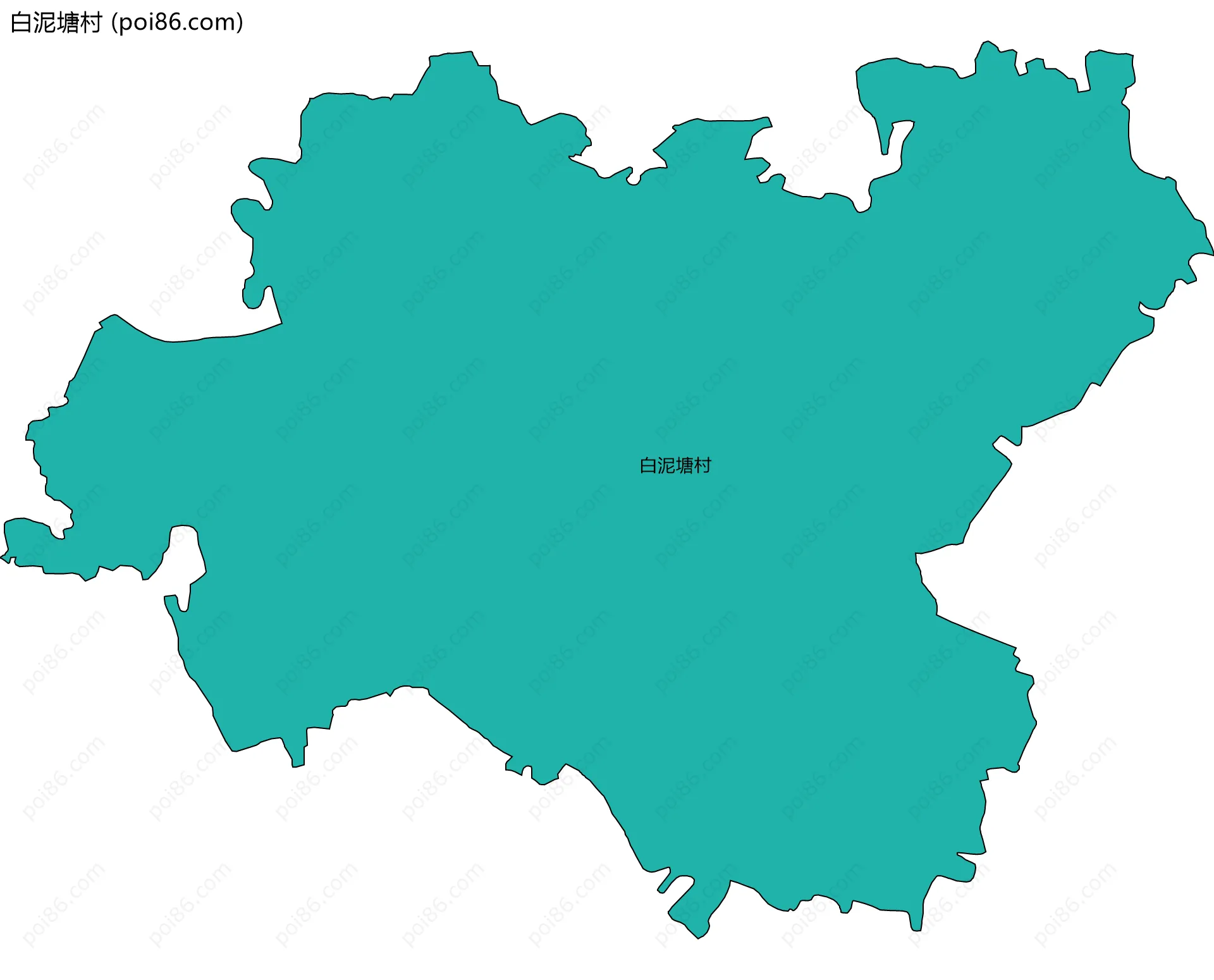 白泥塘村边界地图