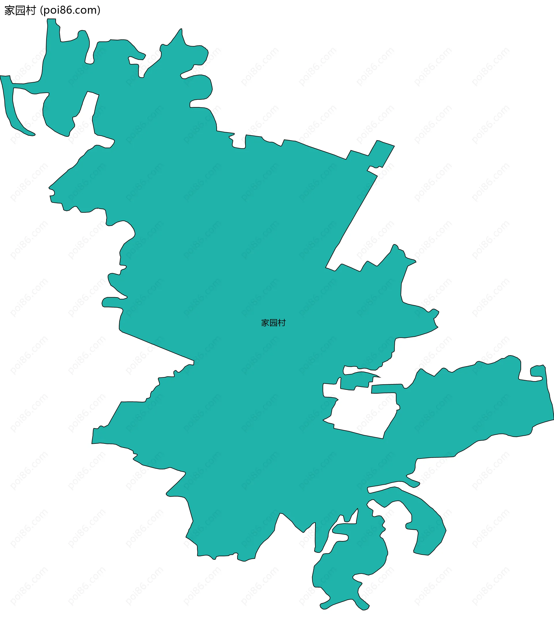 家园村边界地图