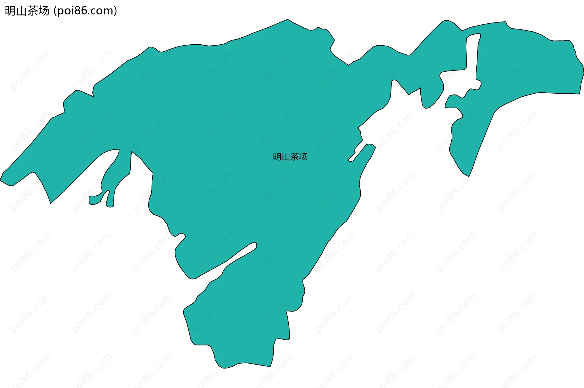 明山茶场边界地图