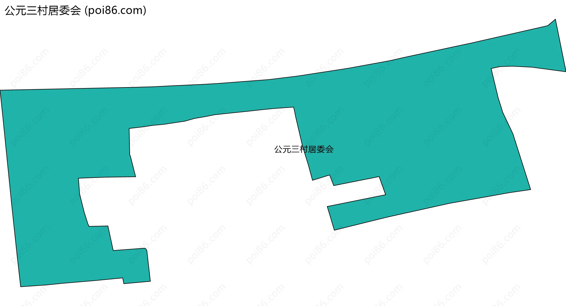 公元三村居委会边界地图