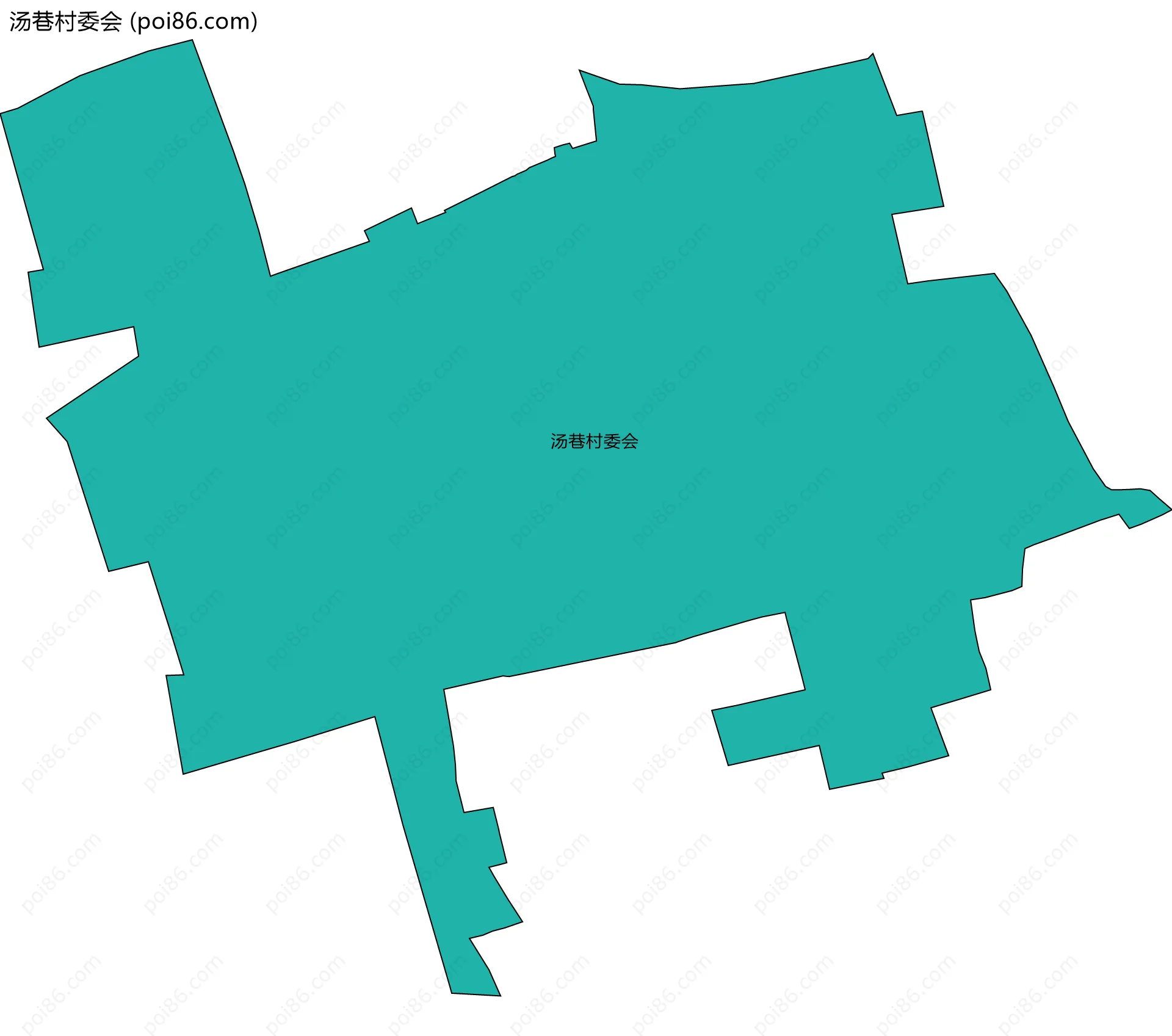 汤巷村委会边界地图