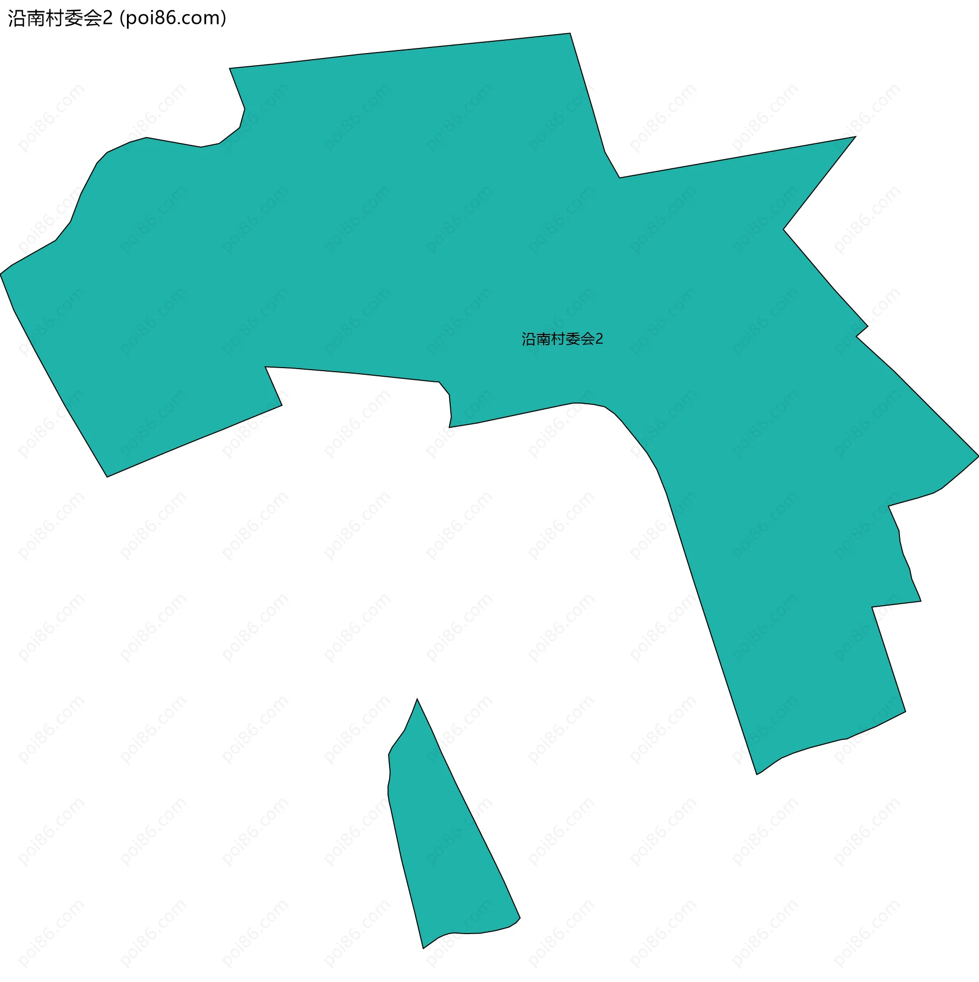 沿南村委会2边界地图