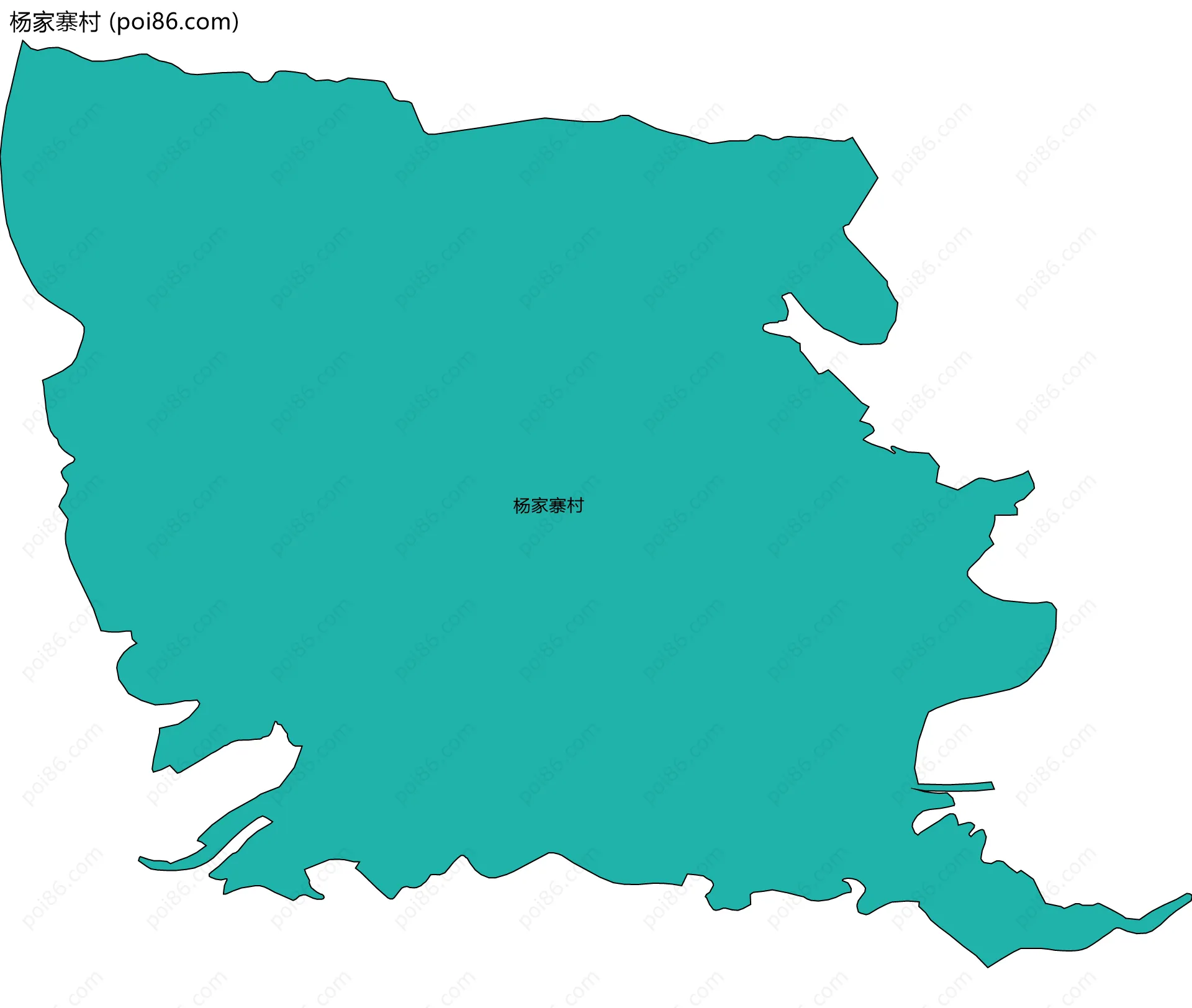 杨家寨村边界地图