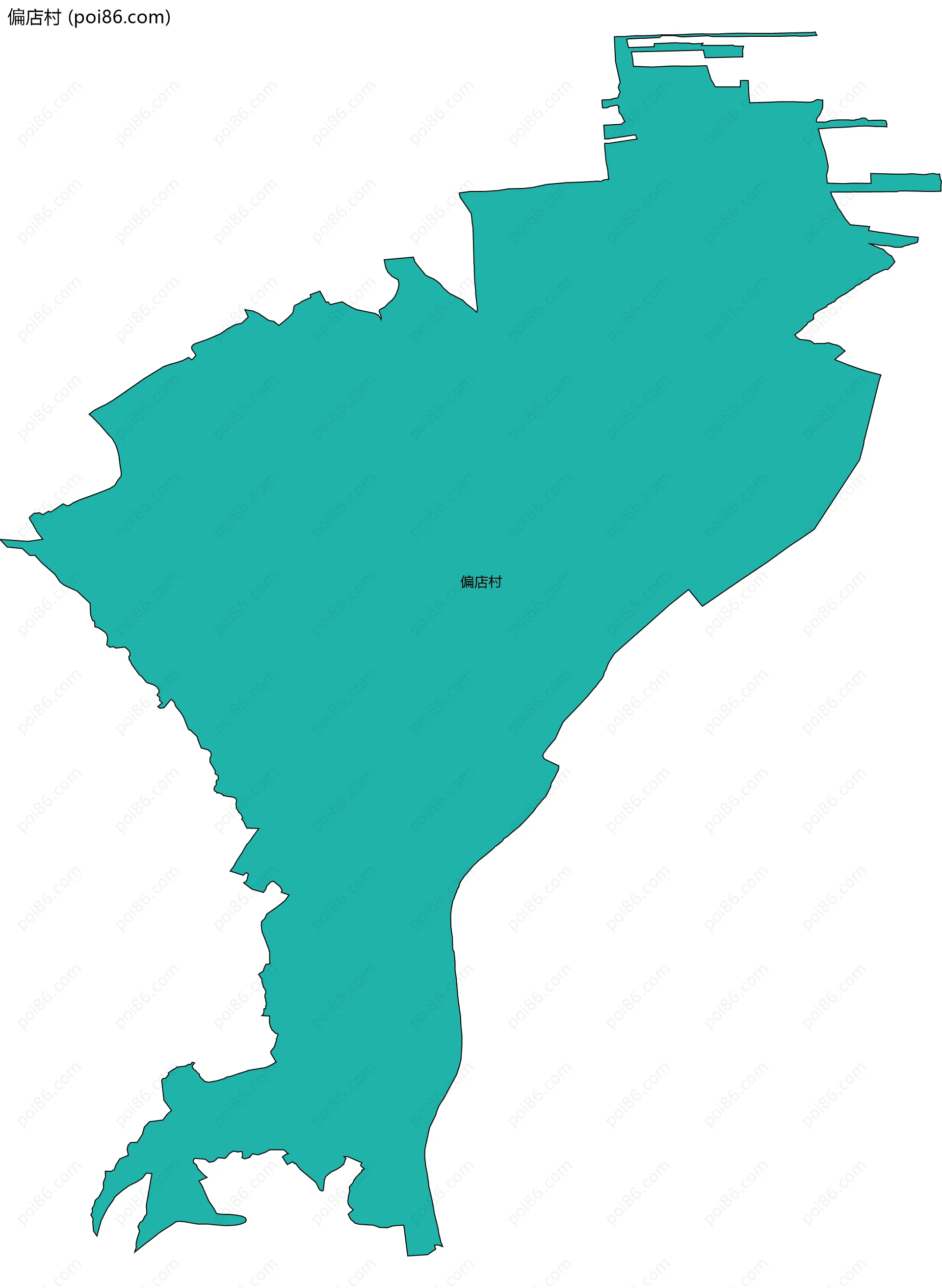 偏店村边界地图