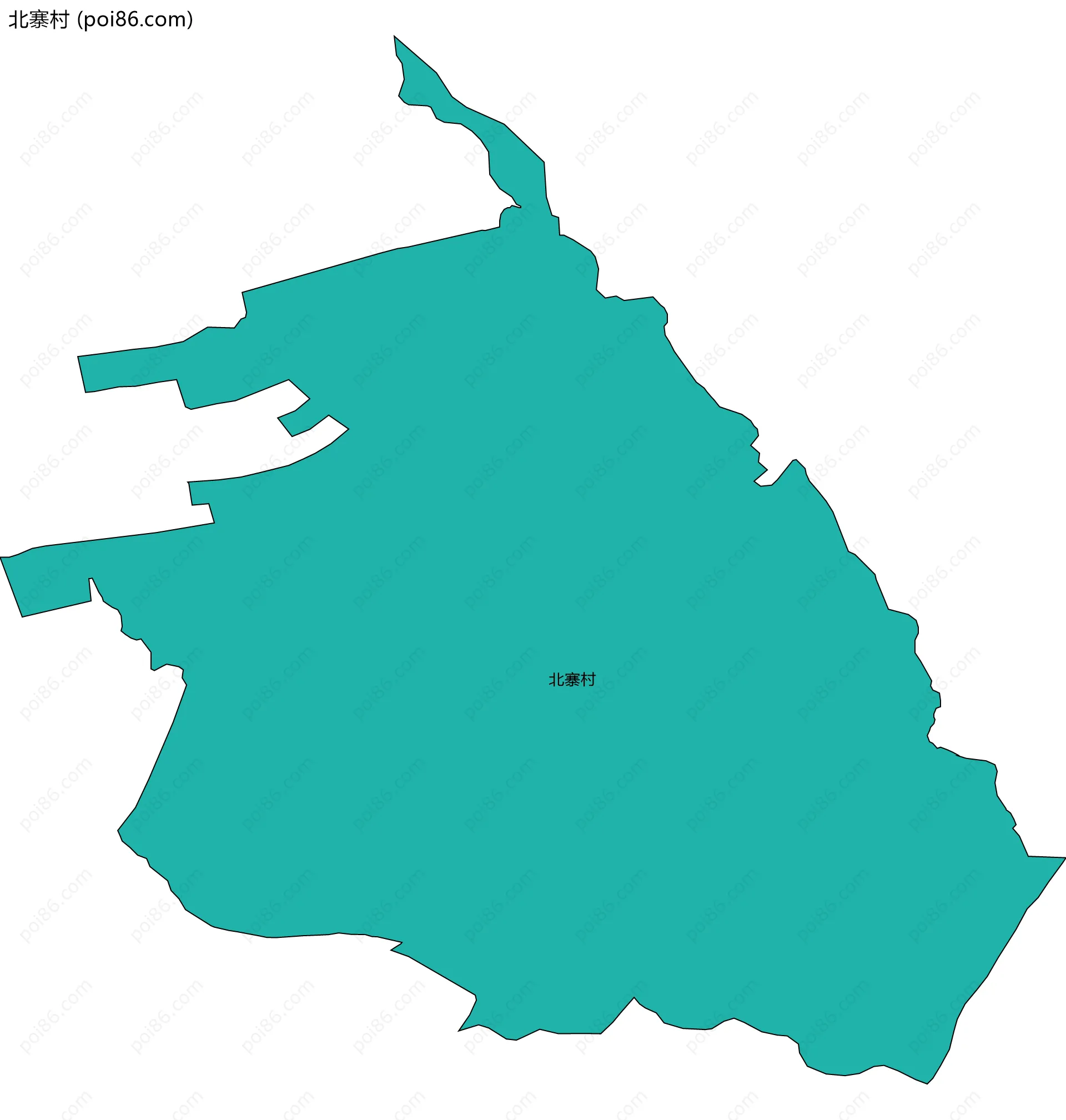 北寨村边界地图