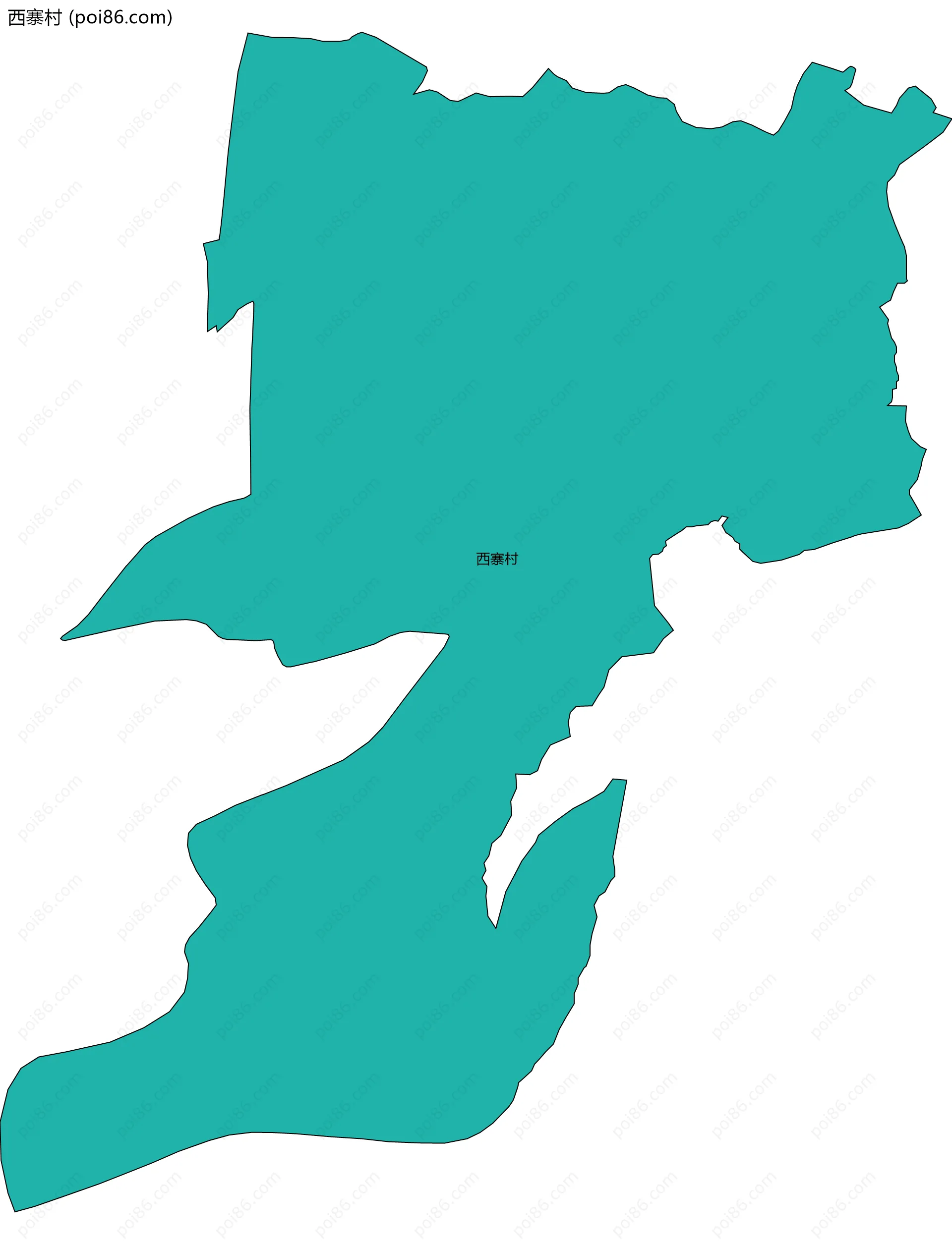 西寨村边界地图