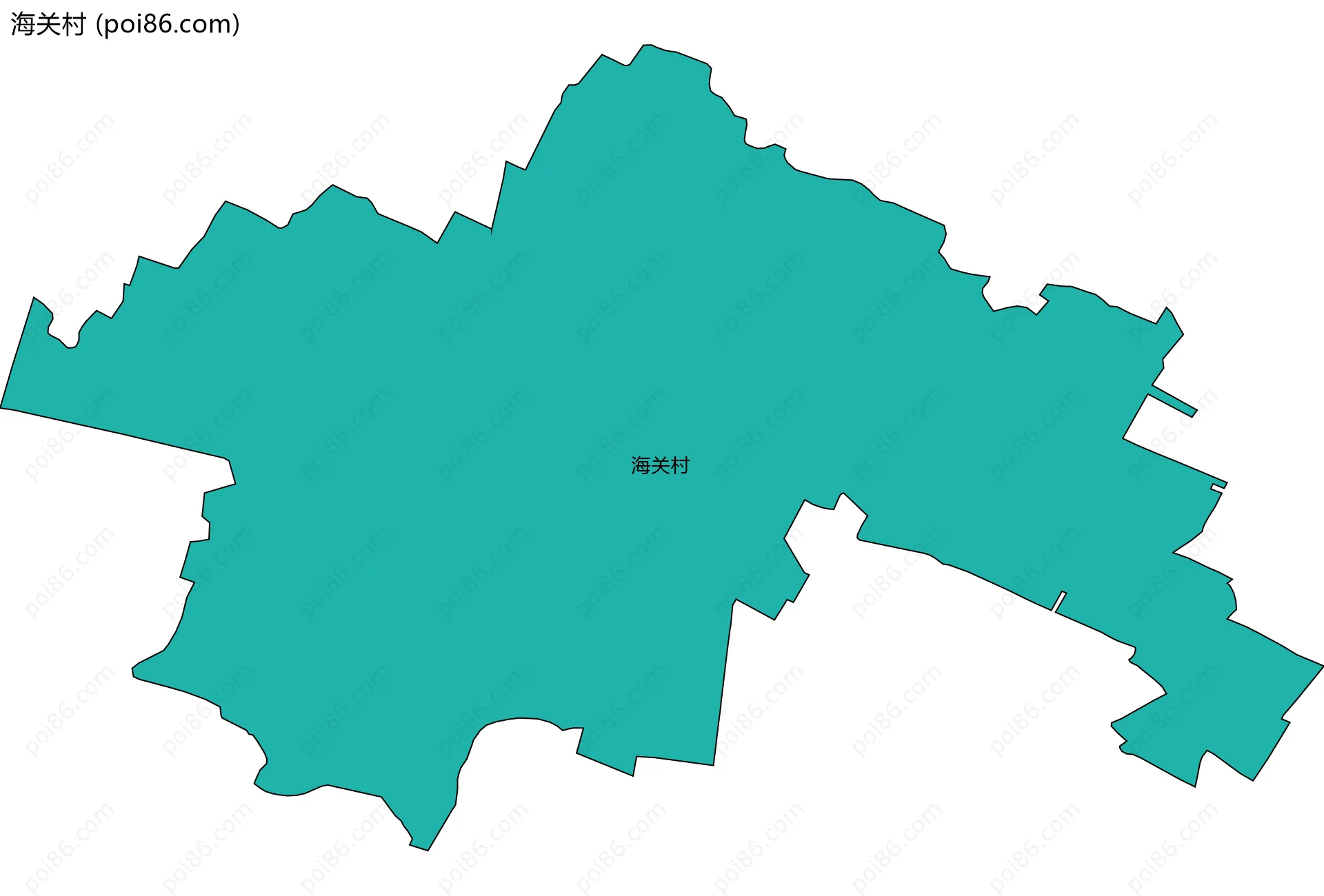 海关村边界地图