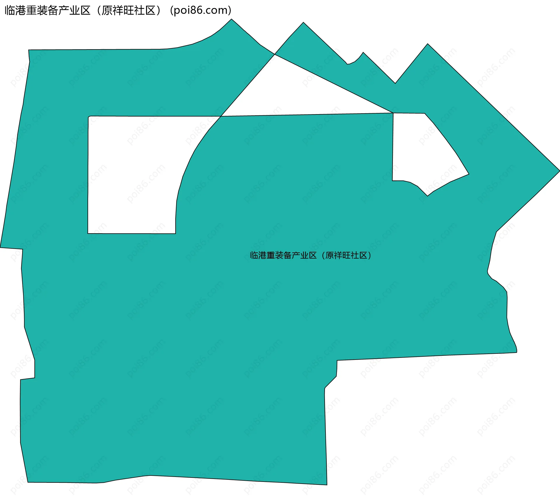 临港重装备产业区（原祥旺社区）边界地图