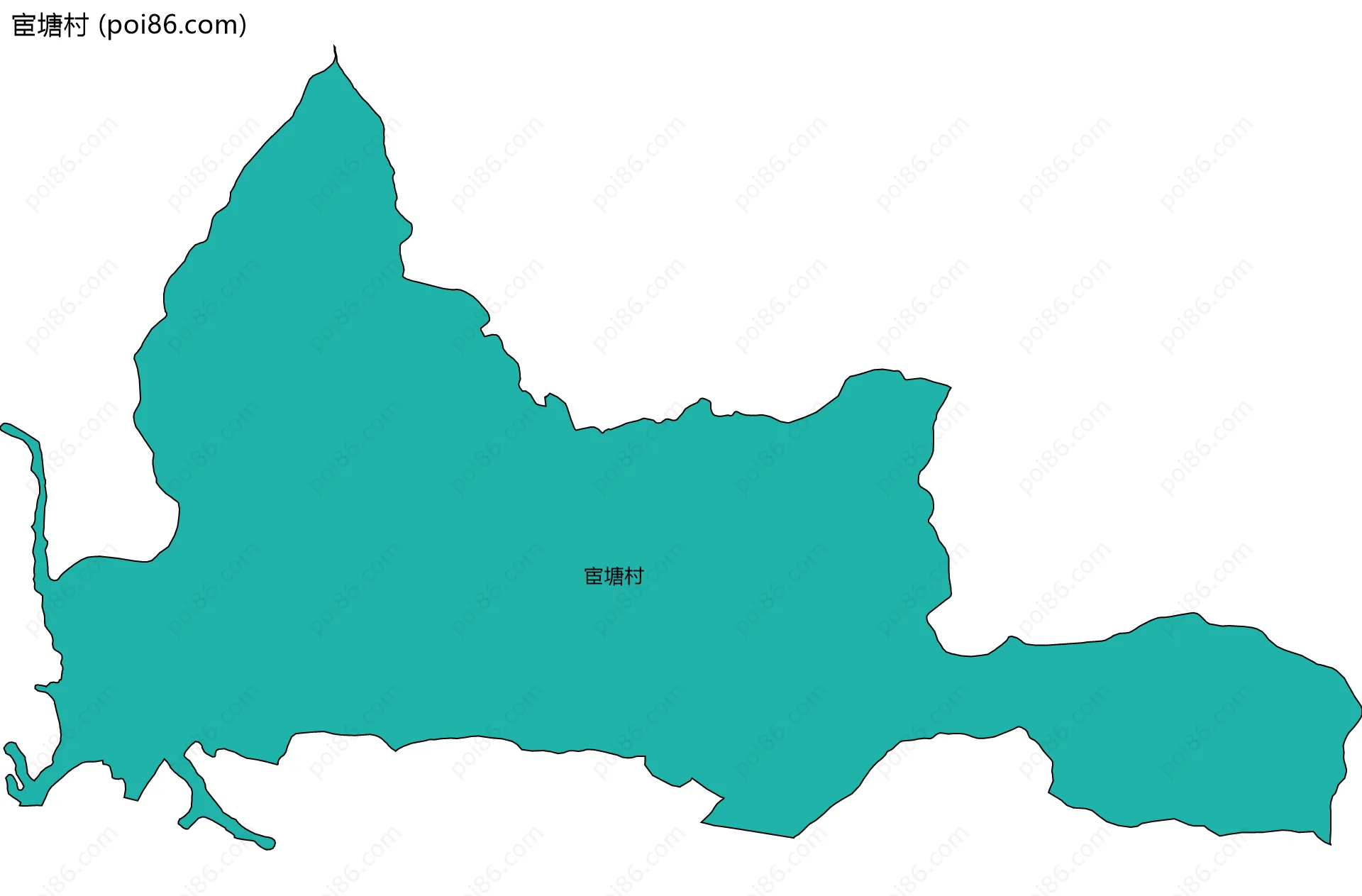 宦塘村边界地图