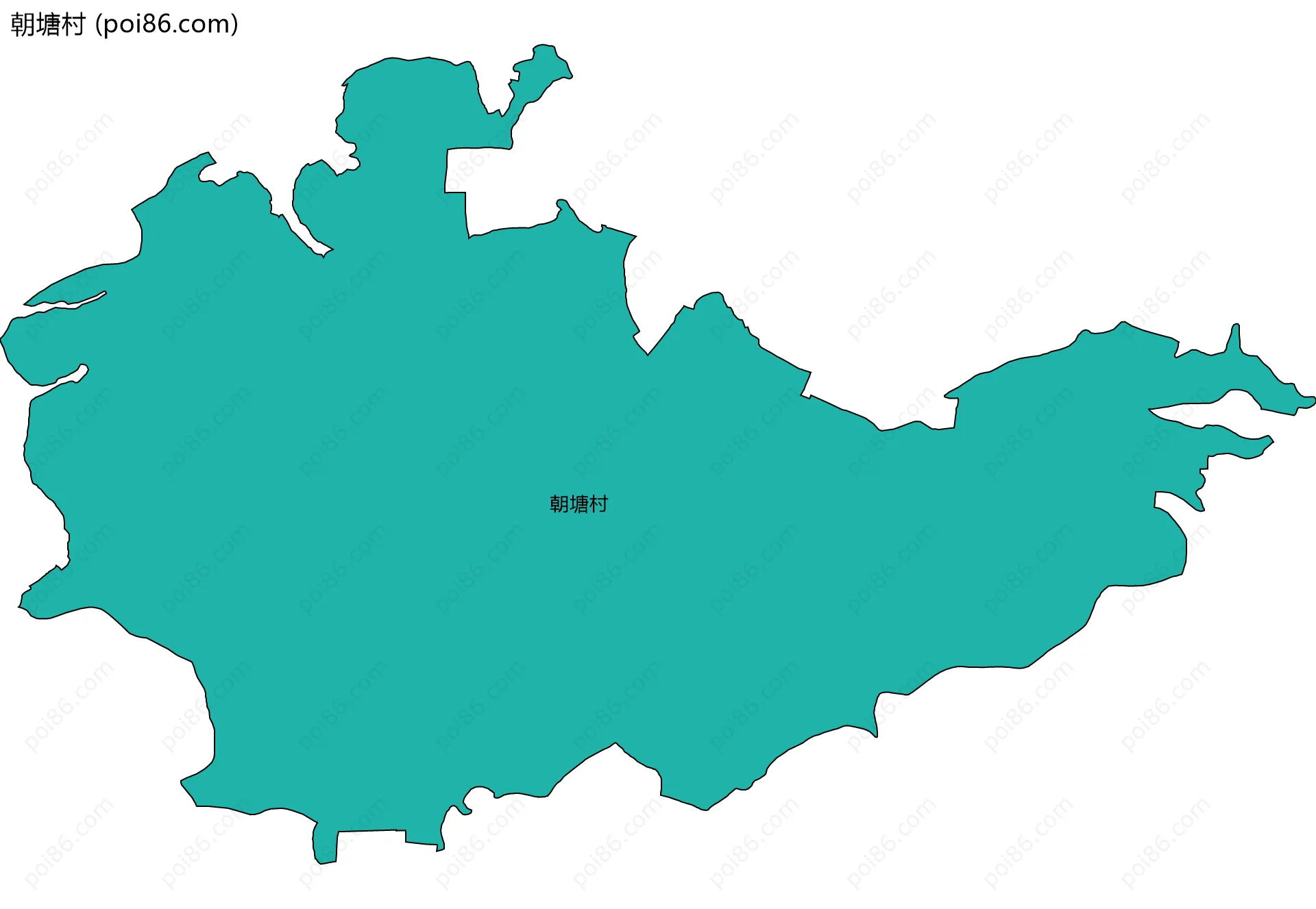朝塘村边界地图