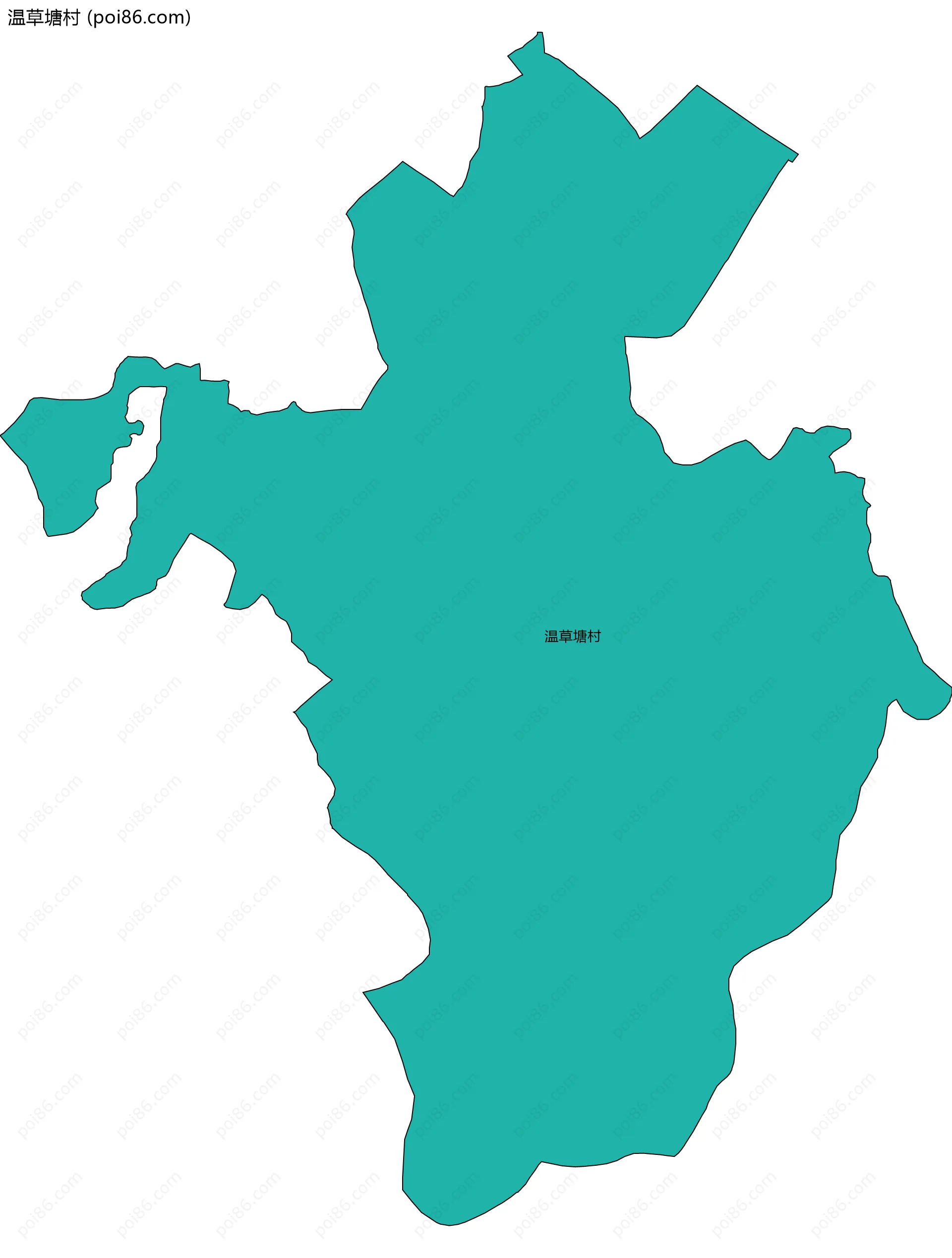 温草塘村边界地图