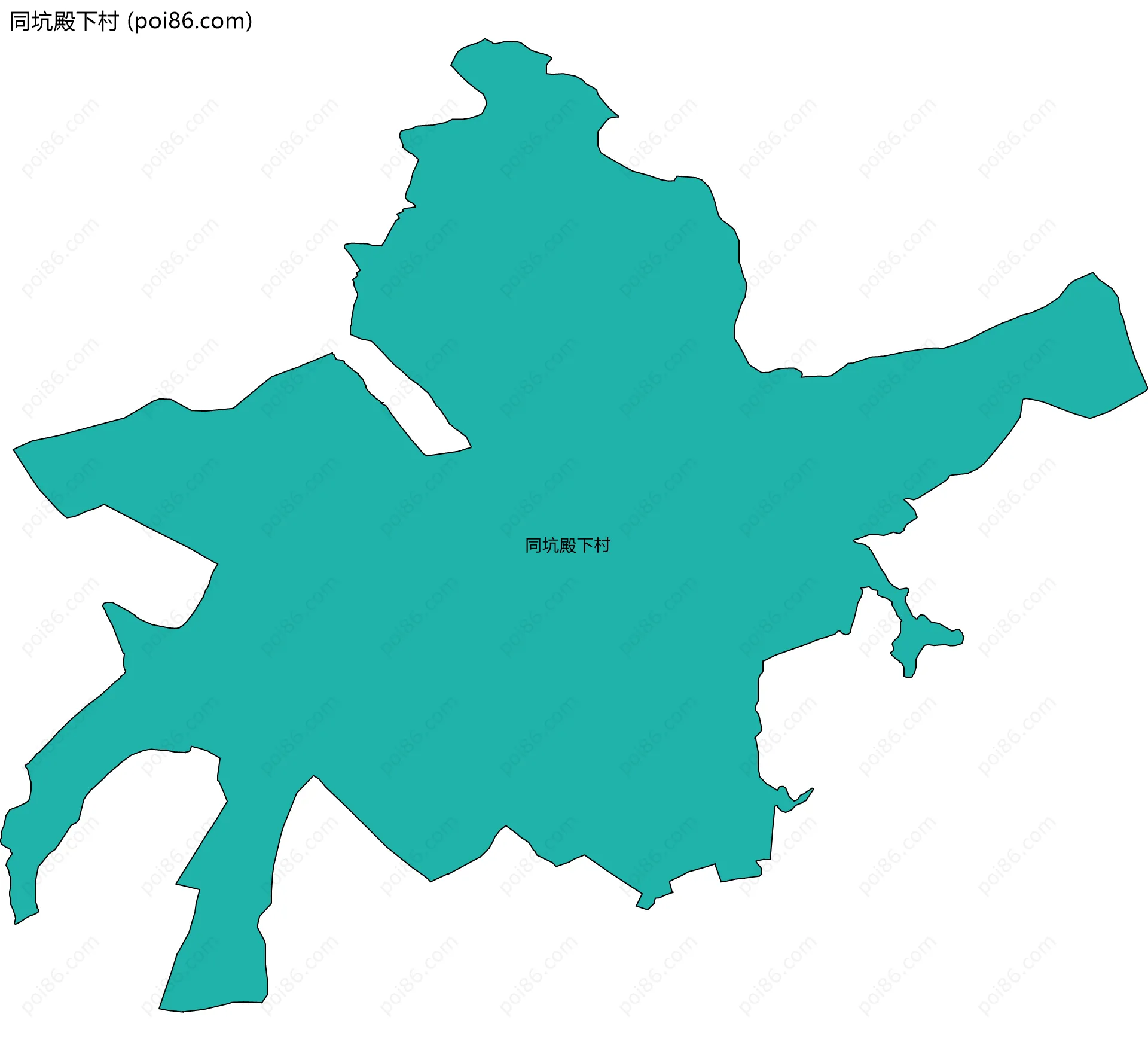 同坑殿下村边界地图
