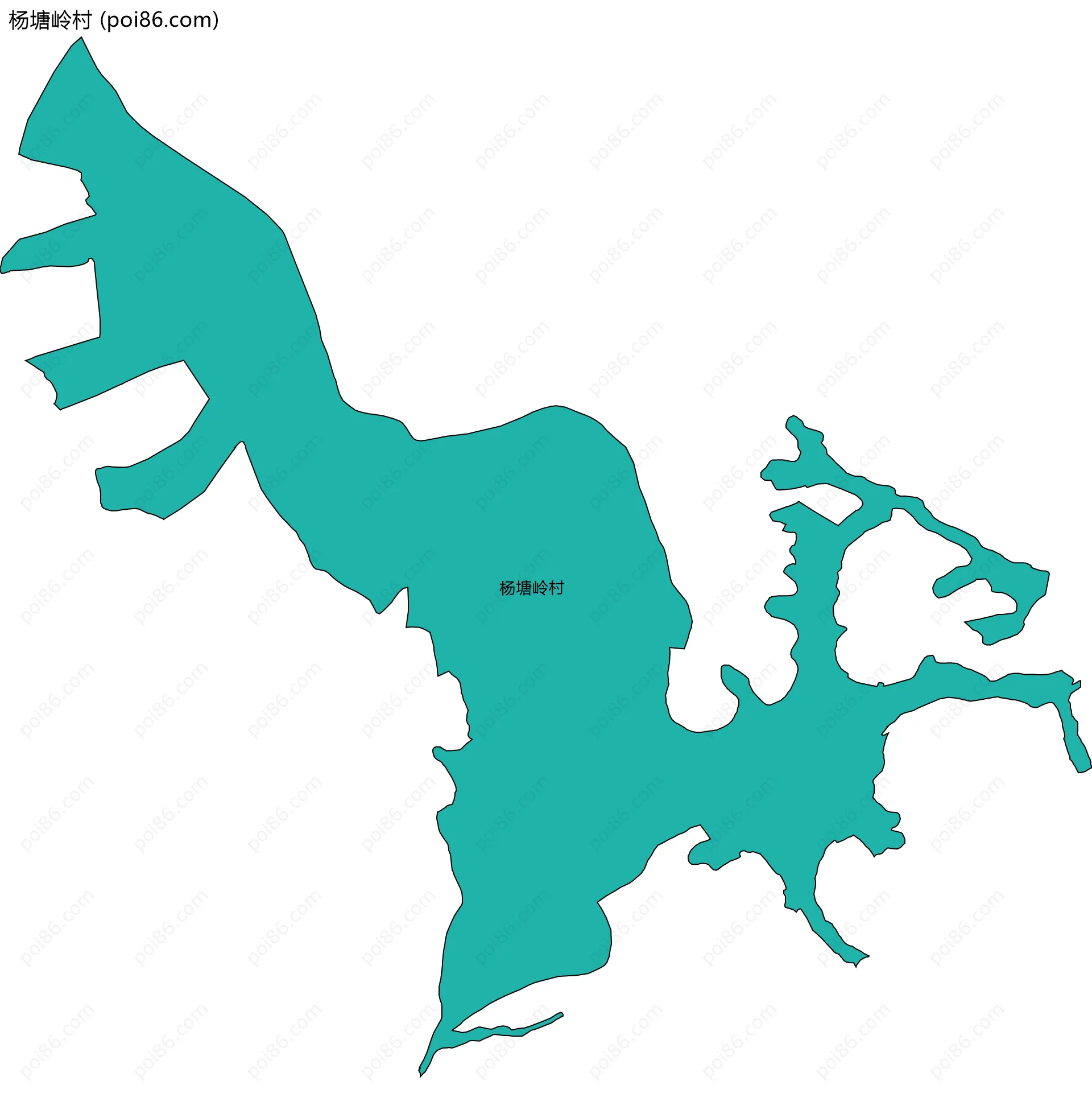 杨塘岭村边界地图