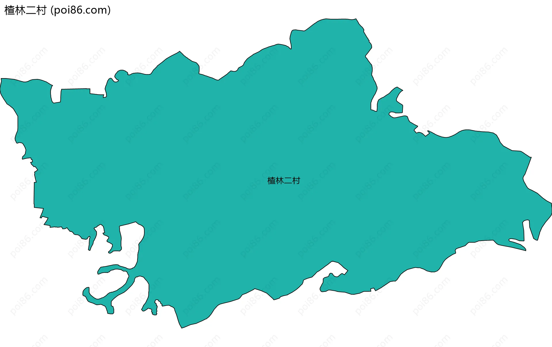 楂林二村边界地图