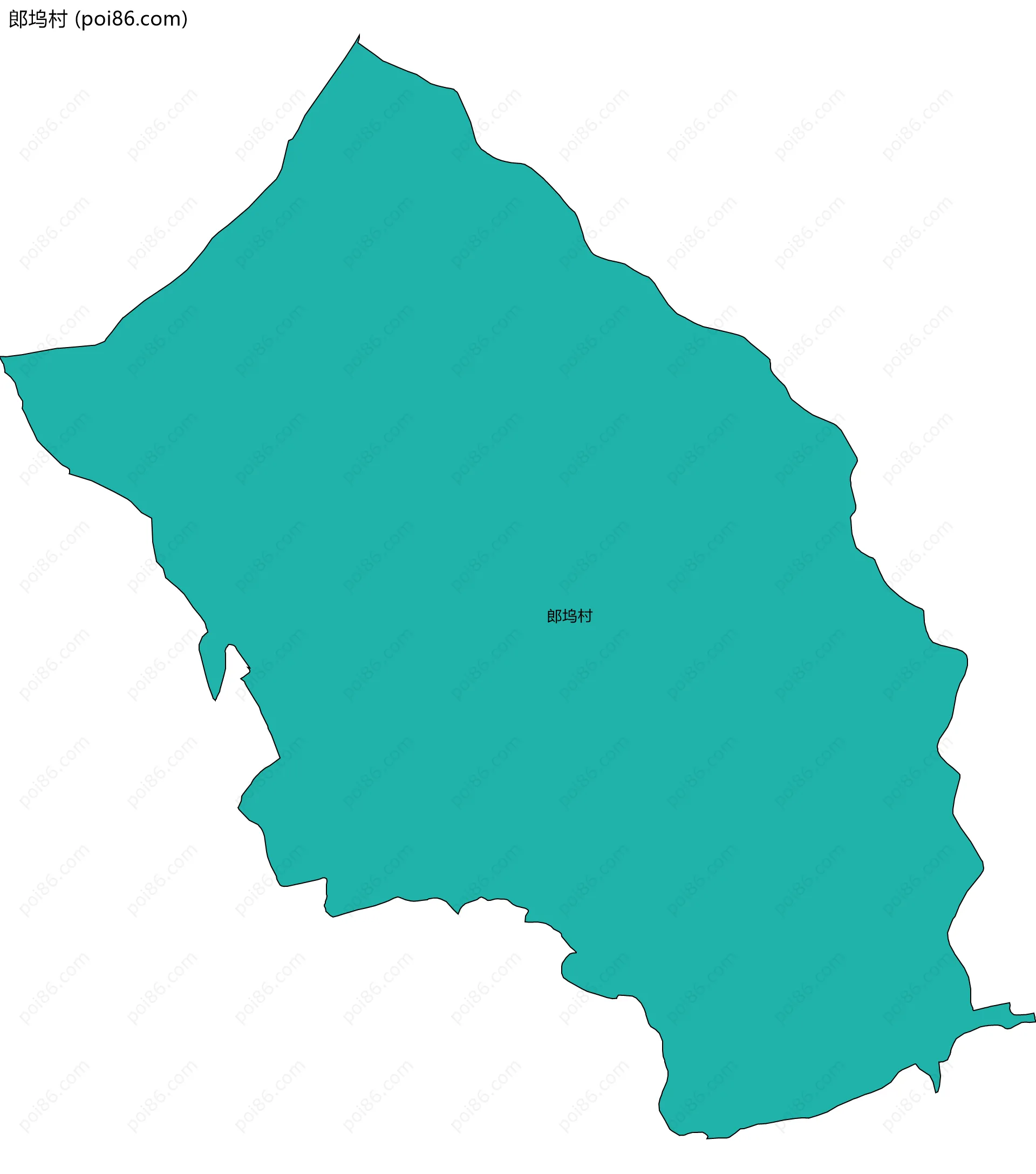 郎坞村边界地图