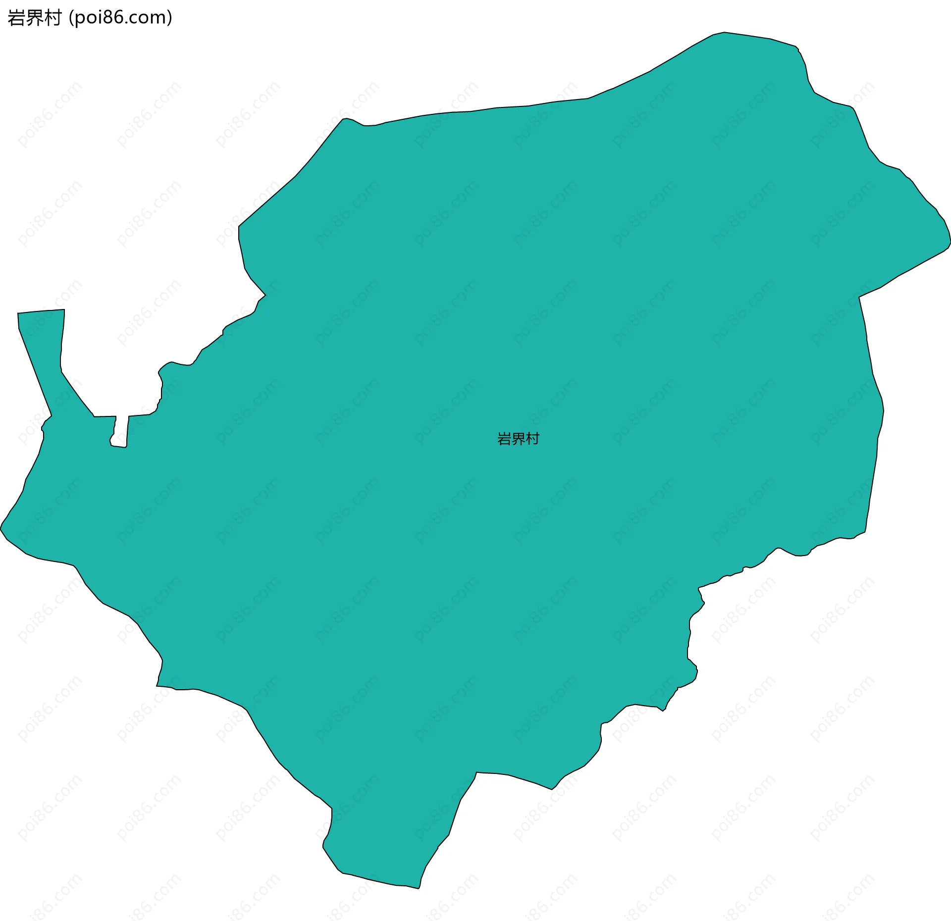 岩界村边界地图