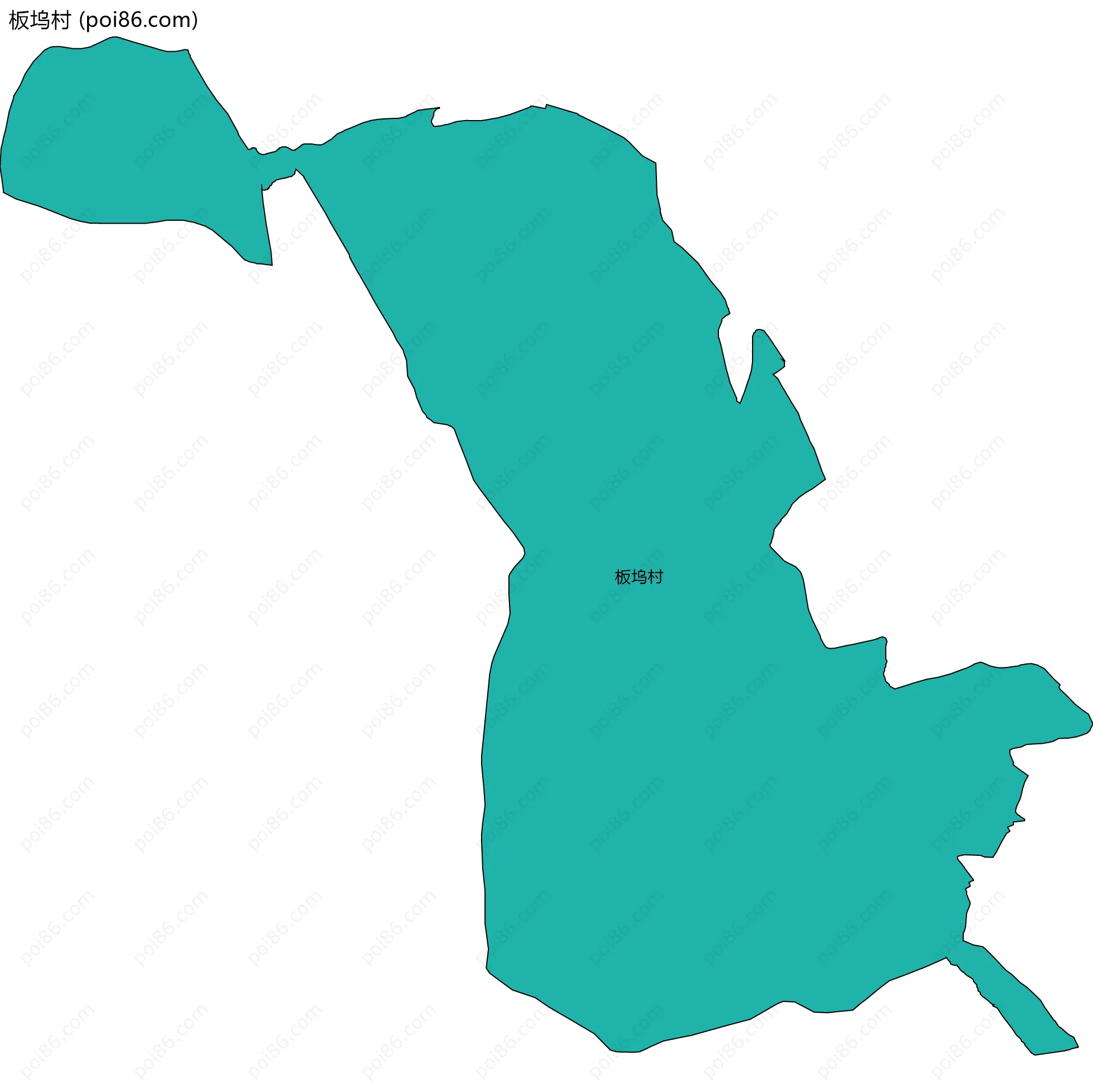 板坞村边界地图