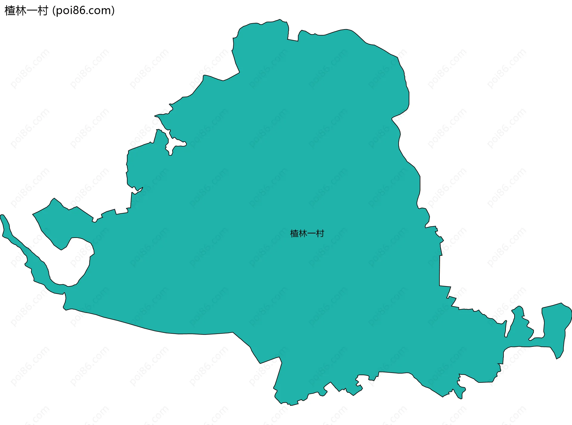 楂林一村边界地图