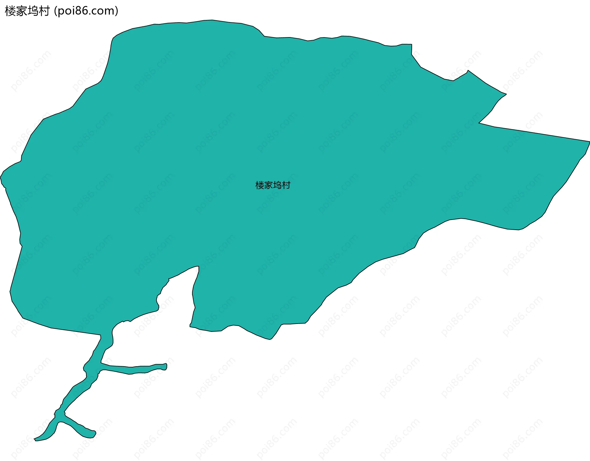 楼家坞村边界地图