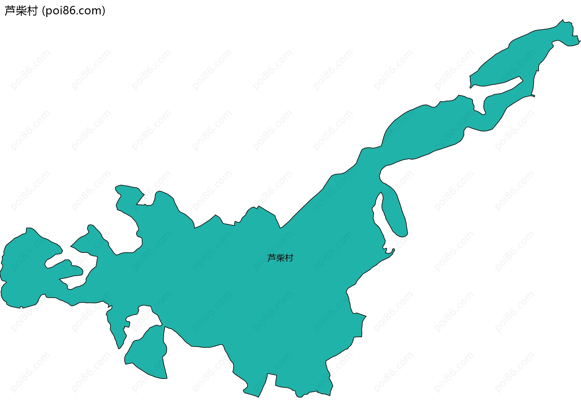 芦柴村边界地图