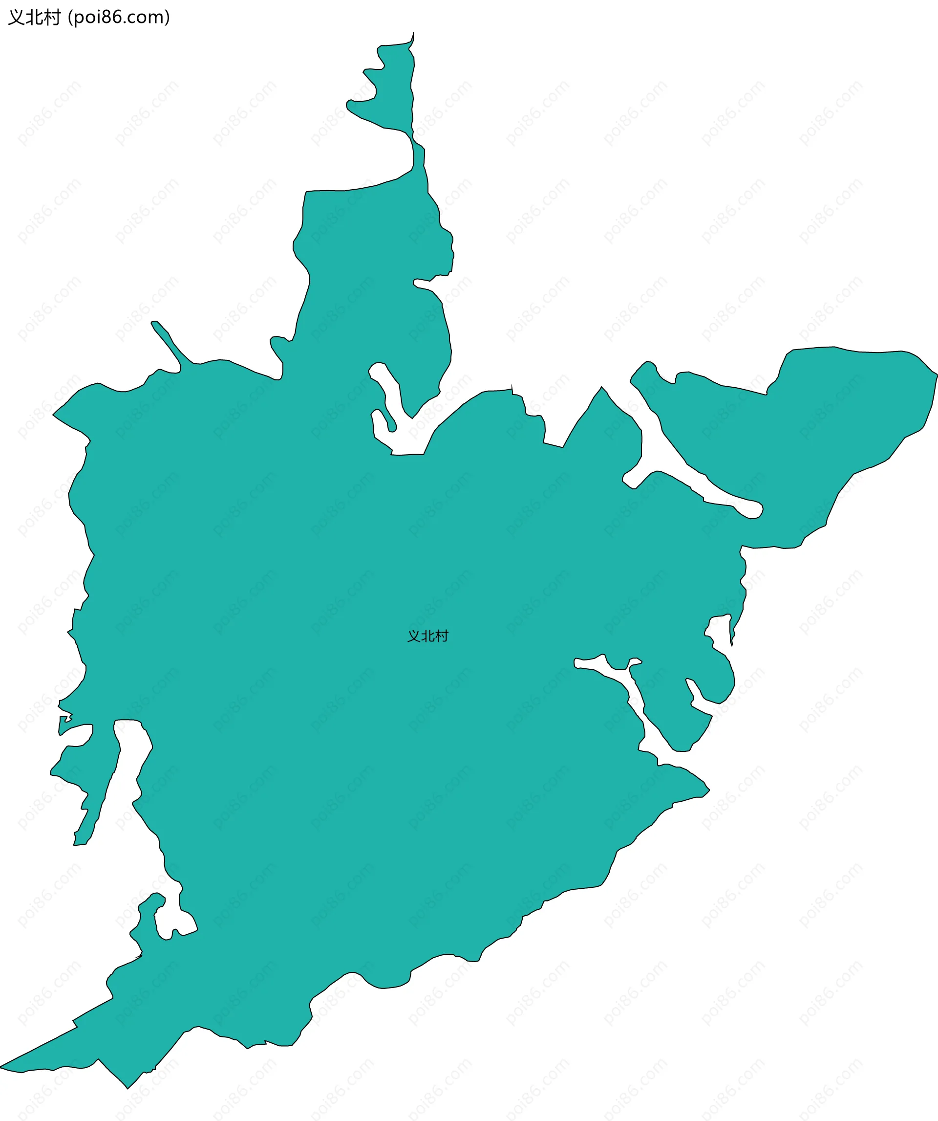 义北村边界地图