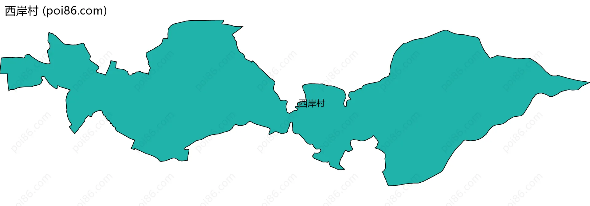 西岸村边界地图